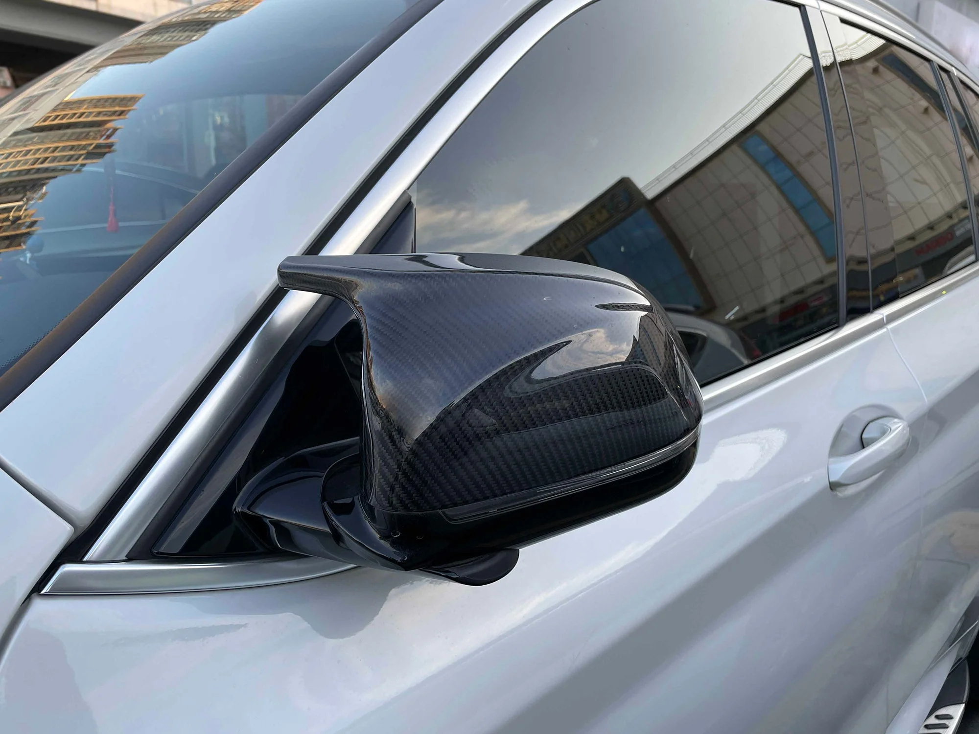 Pair Real Carbon Fiber Side Mirror Cover Cap For BMW X3 X4 X5 X6 X7 G01 G02 G05 G06 2019-2026 - Image 6