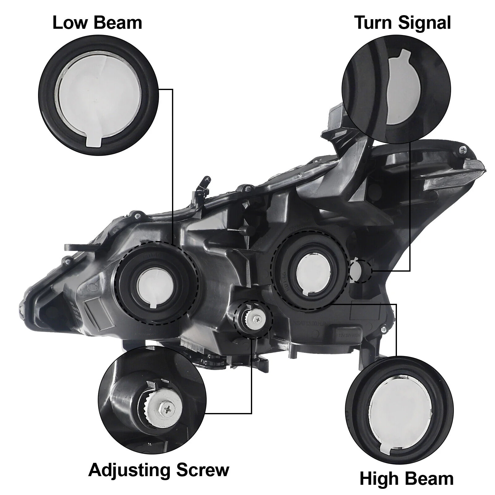 Pair Chrome Headlights Assembly For 2013-2015 Nissan Altima Sedan - Image 4
