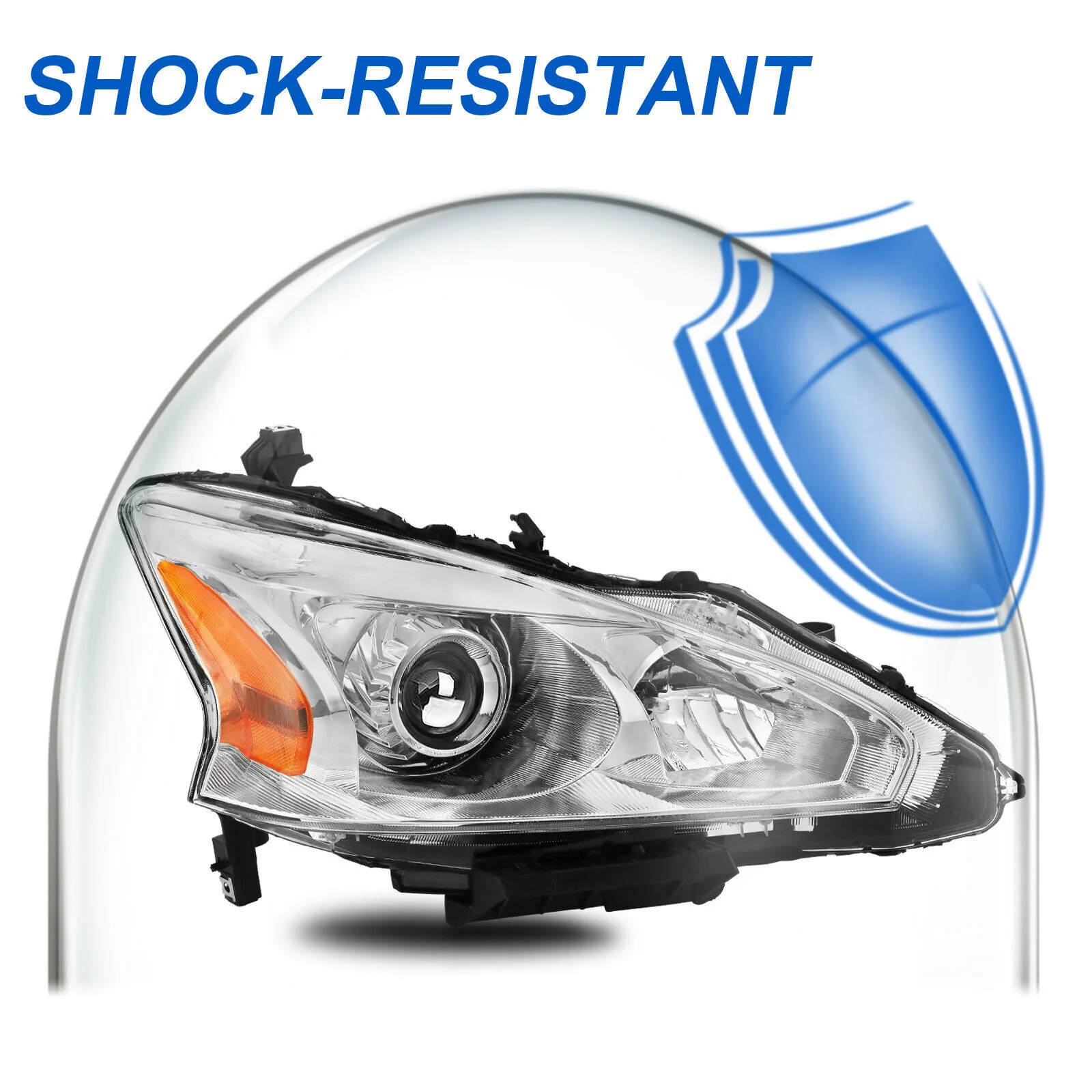 Pair Chrome Headlights Assembly For 2013-2015 Nissan Altima Sedan - Image 5