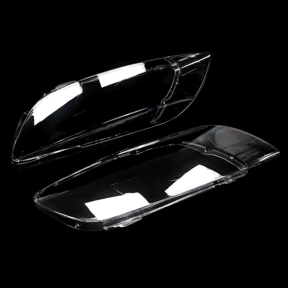 Pair Clear Headlight Lens Cover For Audi Q7 2006–2015 Halogen & Xenon - Image 3