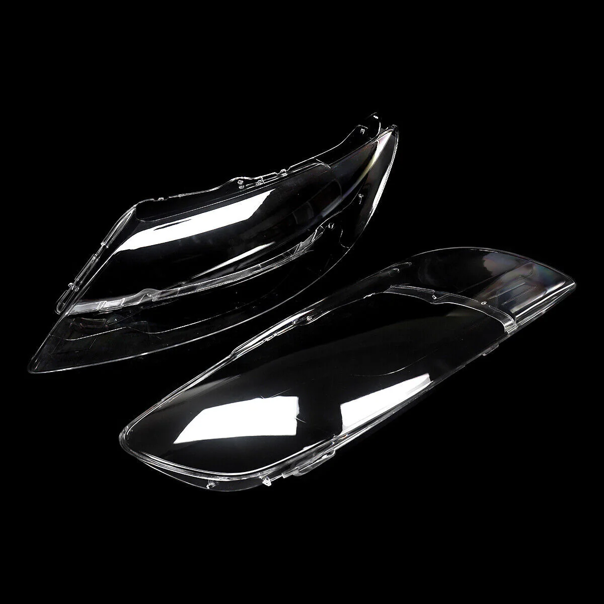 Pair Clear Headlight Lens Cover For Audi Q7 2006–2015 Halogen & Xenon - Image 9