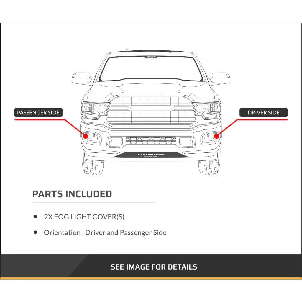 Pair Fog Light Covers Bezel Trims for Kia Sorento 2016-2018 - Image 4