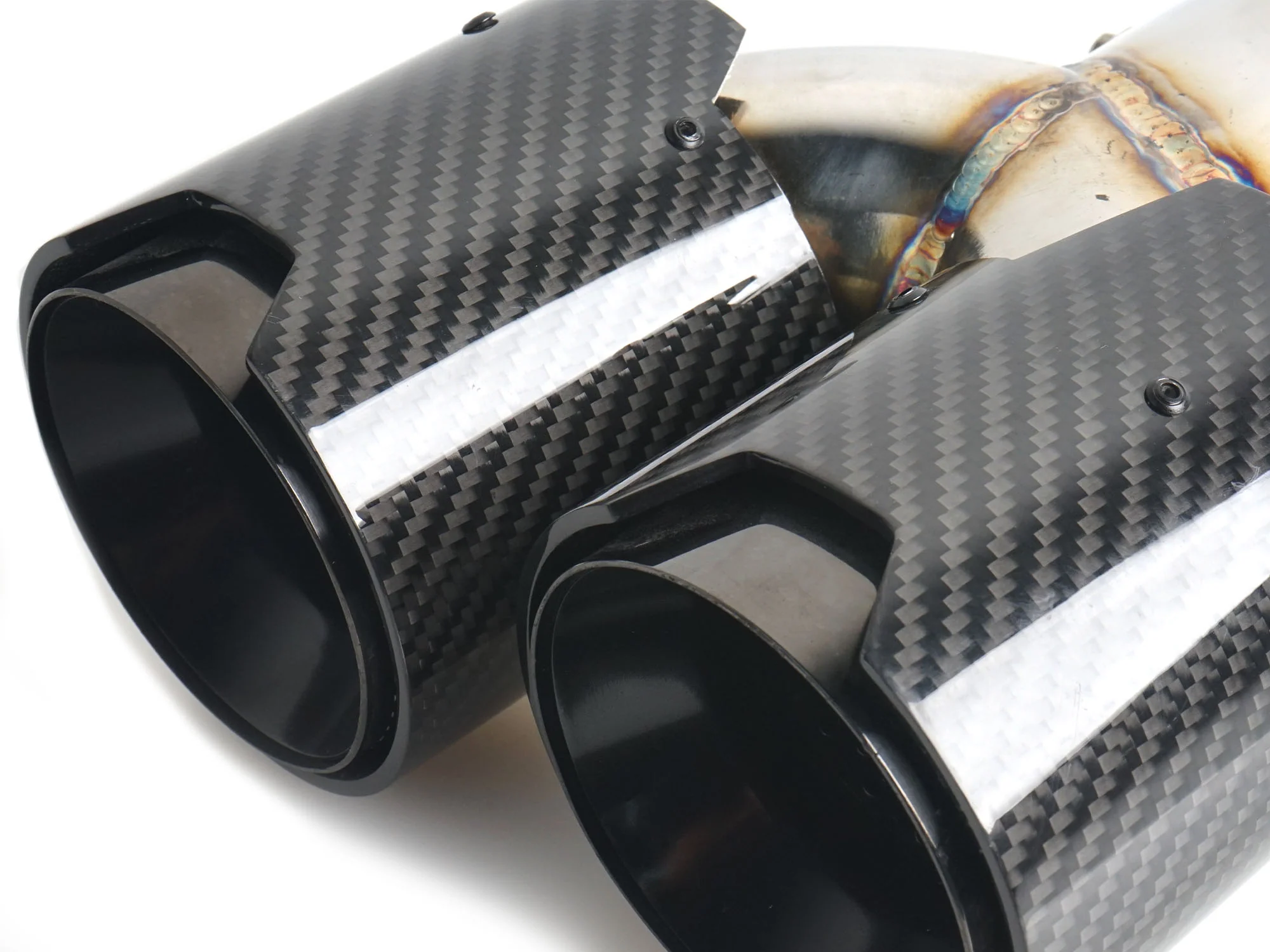Black Carbon Fiber Stainless Exhaust Tips For 2019-2025 BMW G20 M340i G42 M440i G23 G26 M220i - Image 6