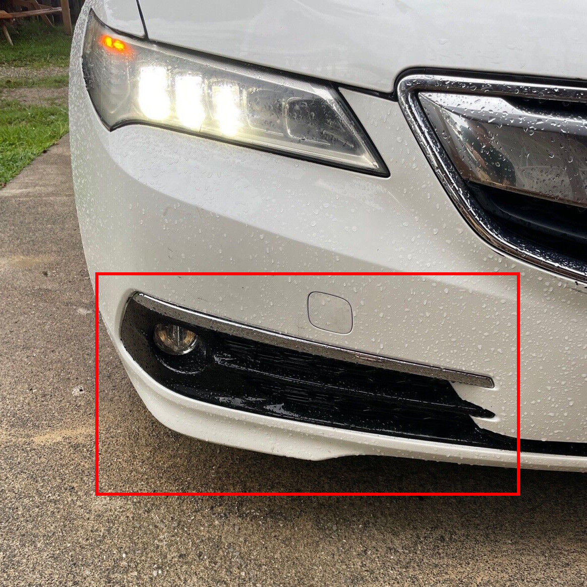 Pair Front Bumper Fog Light Bezels For 2015-2017 Acura TLX - Image 2