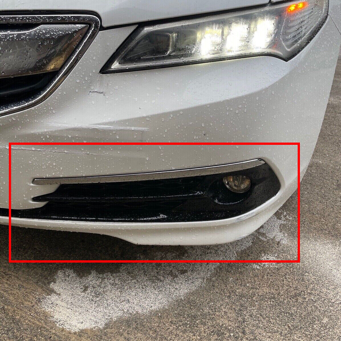 Pair Front Bumper Fog Light Bezels For 2015-2017 Acura TLX - Image 3