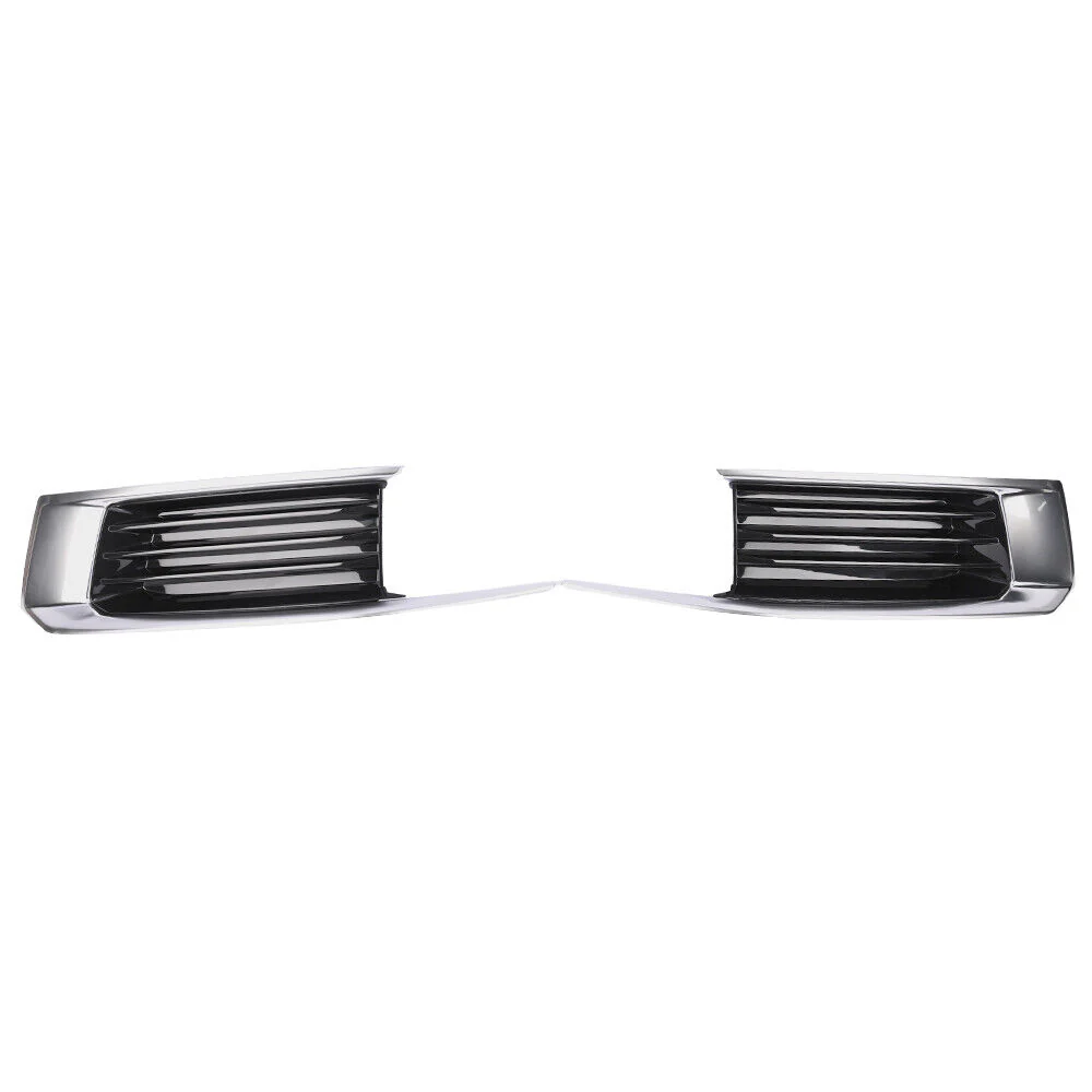 Pair Front Bumper Fog Light Grill Cover Bezels Chrome For Cadillac XTS 2018-2019 - Image 7