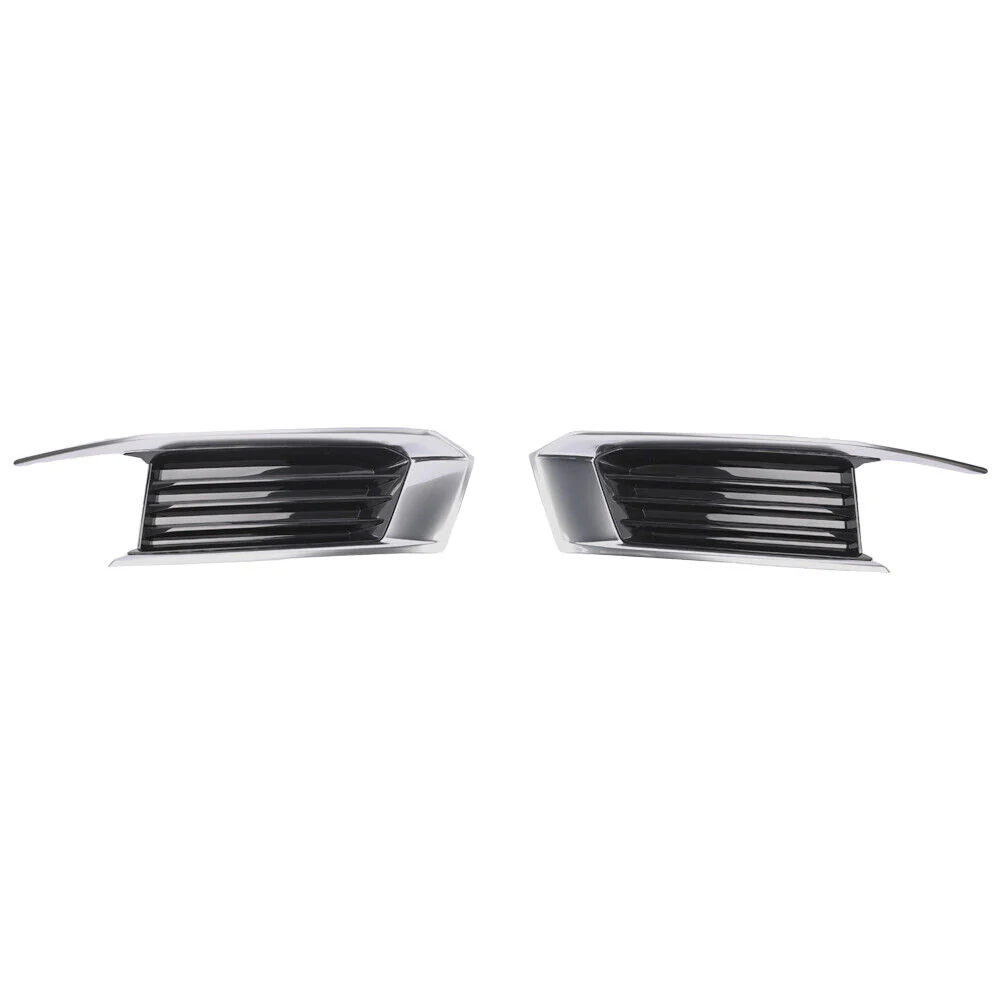 Pair Front Bumper Fog Light Grill Cover Bezels Chrome For Cadillac XTS 2018-2019 - Image 8