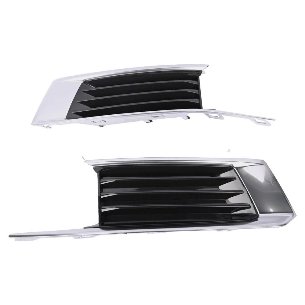 Pair Front Bumper Fog Light Grill Cover Bezels Chrome For Cadillac XTS 2018-2019 - Image 9