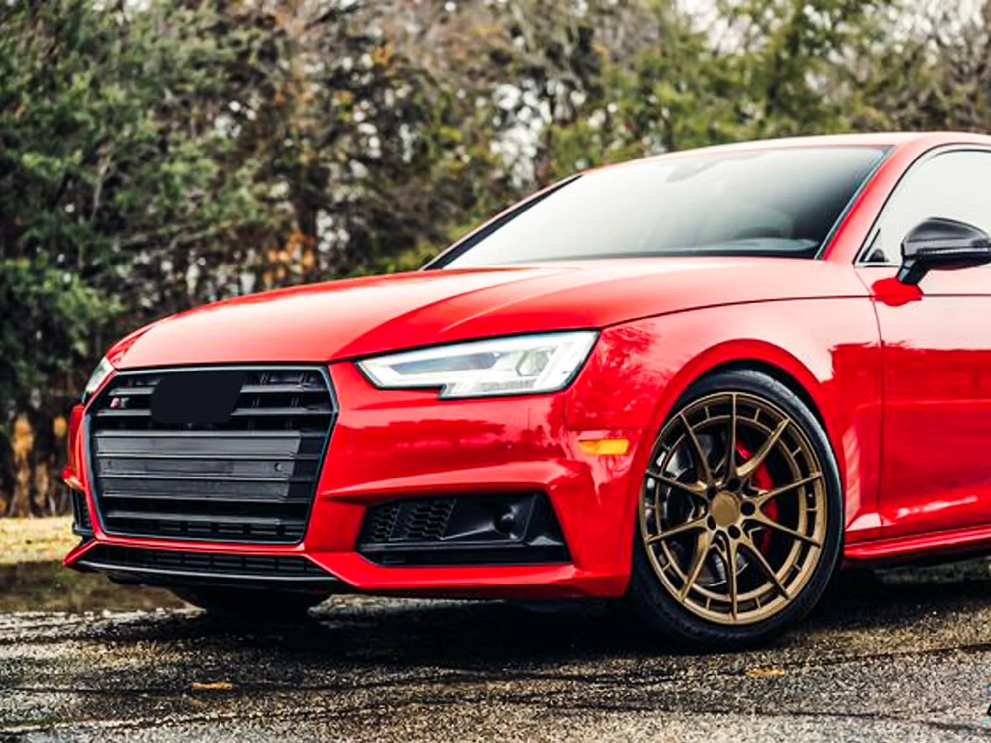 Pair L+R For 2017-2019 Audi A4 B9 S-line S4 Fog Light Grille Cover Trim Gloss Black Bezels - Image 4