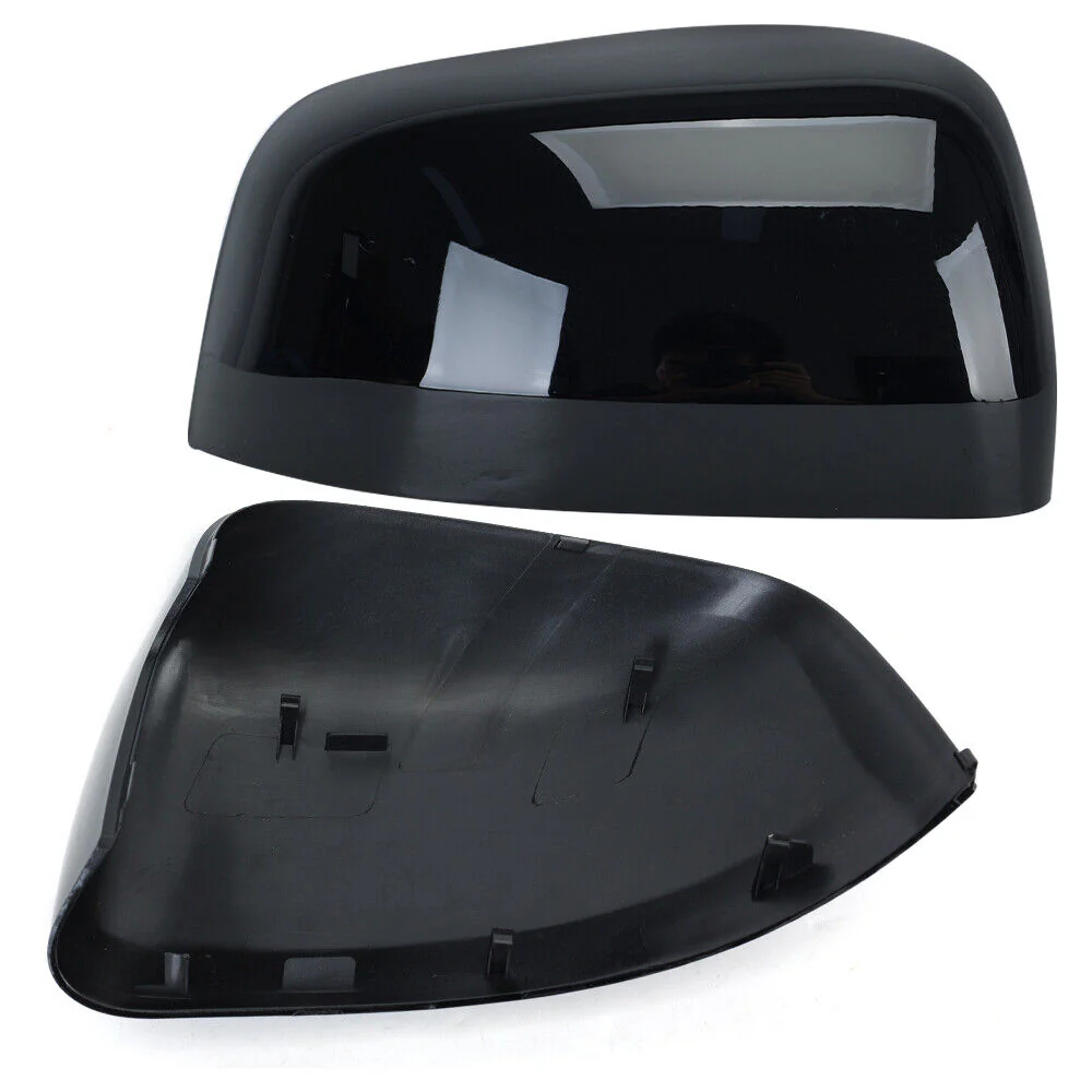 Pair Glossy Black Rear View Mirror Cover Cap Replacement For Dodge Durango 2011-2023 Jeep Grand Cherokee 2011-2019 - Image 4
