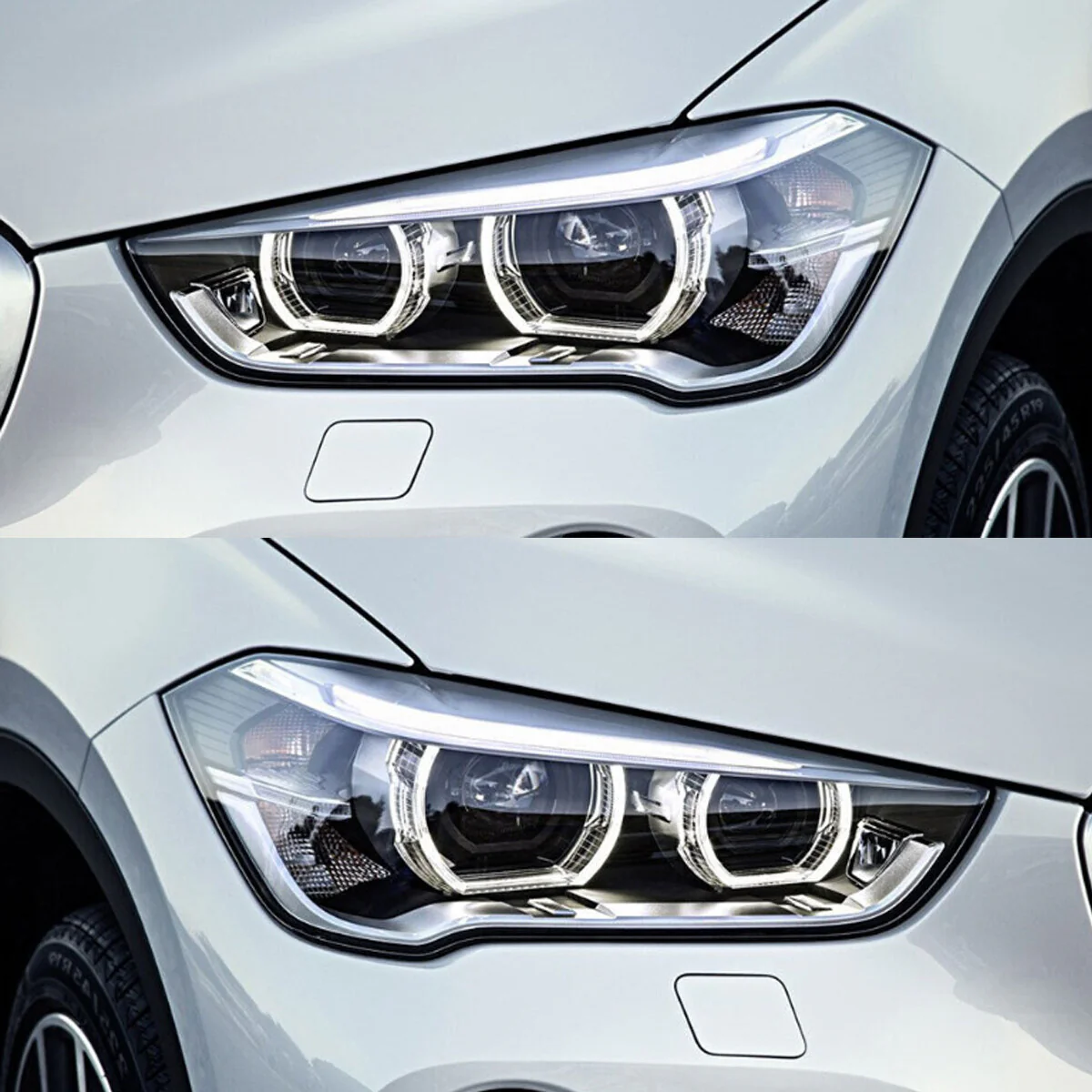 For BMW X1 F48 F49 2016-2019 Right+Left Side Headlight Headlamp Lens Cover - Image 3