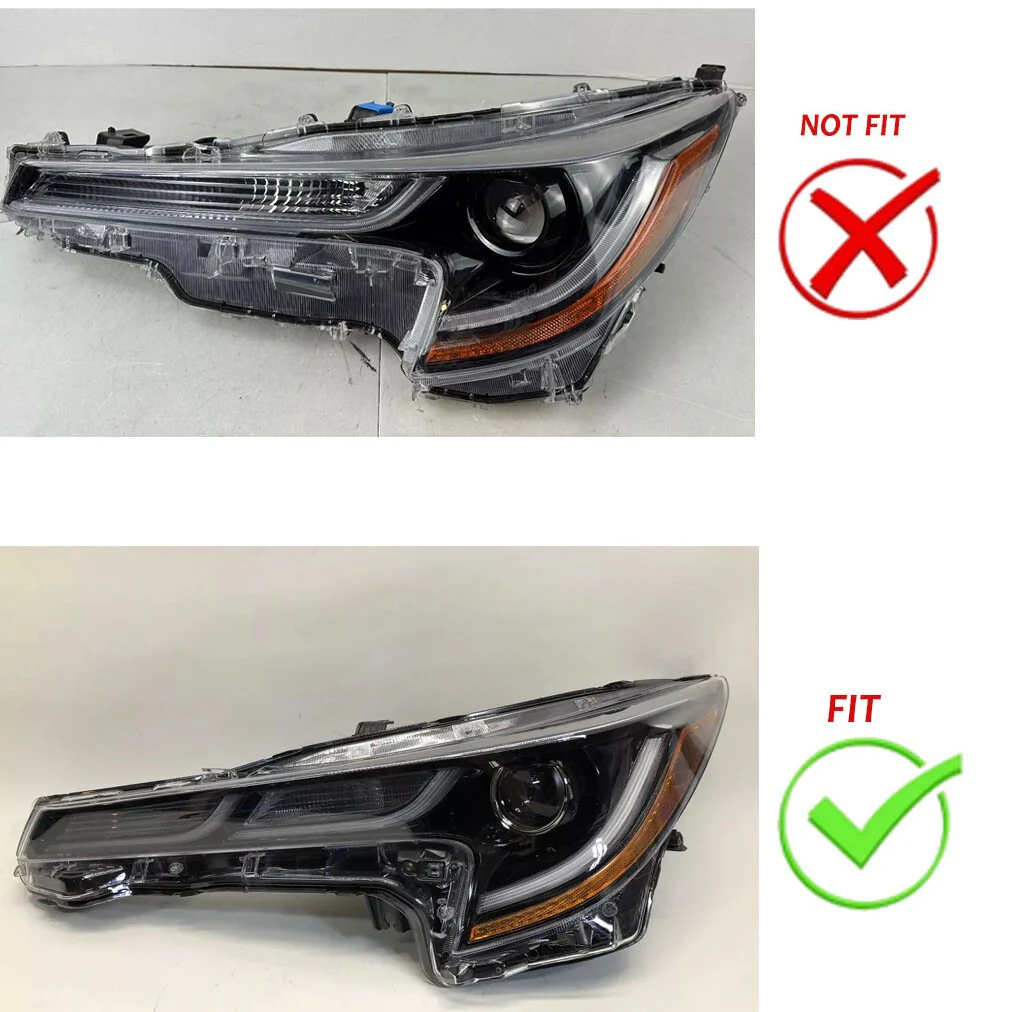 Pair Headlight Headlamp Lens Covers For Toyota Corolla 2019-2021 Sedan&Hatchback SE, XLE, XSE - Image 2