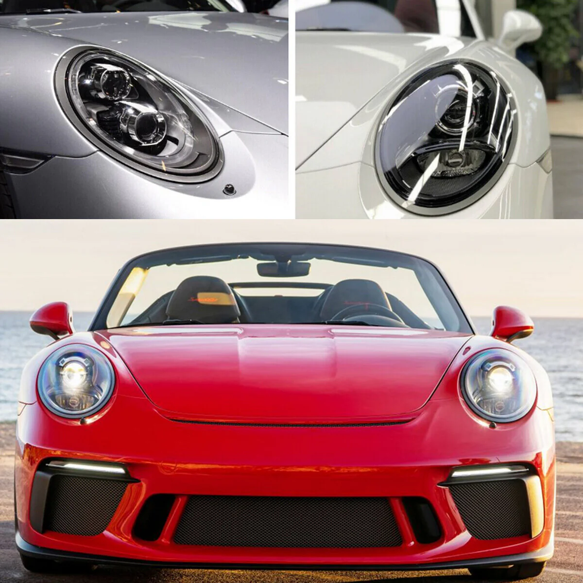Pair Headlight Lens Covers for 2013-2018 Porsche 991 911 Targa/Carrera - Image 3