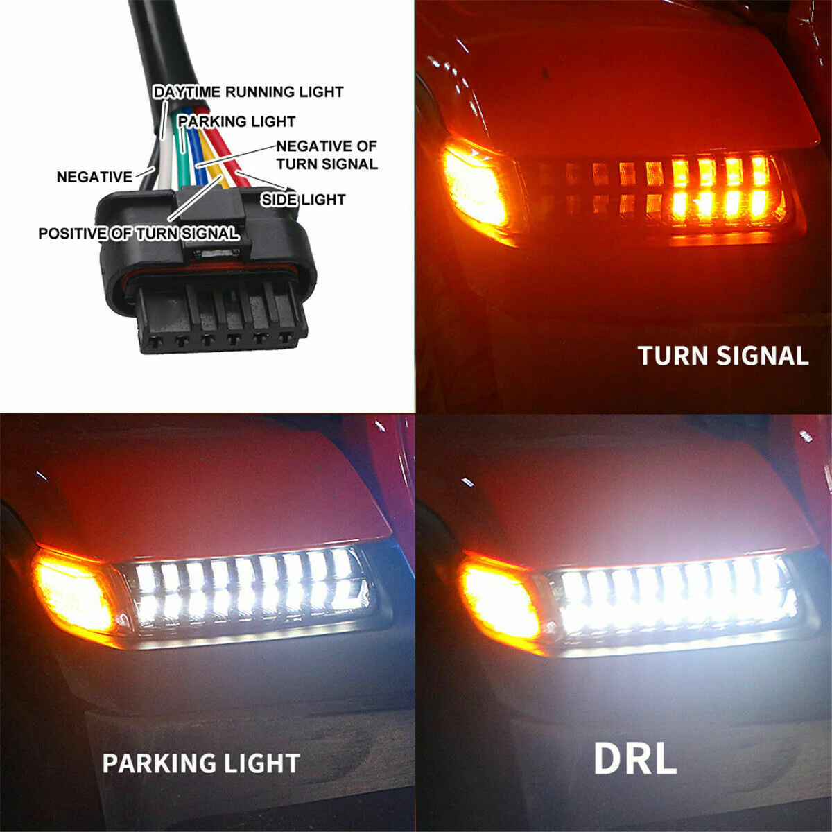 Pair LED Fender Lights for Jeep Wrangler JL 2018-2024 Sequential DRL Turn Signal - Image 4