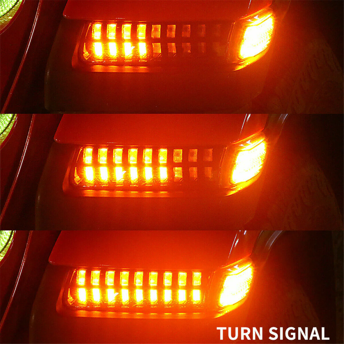 Pair LED Fender Lights for Jeep Wrangler JL 2018-2024 Sequential DRL Turn Signal - Image 5
