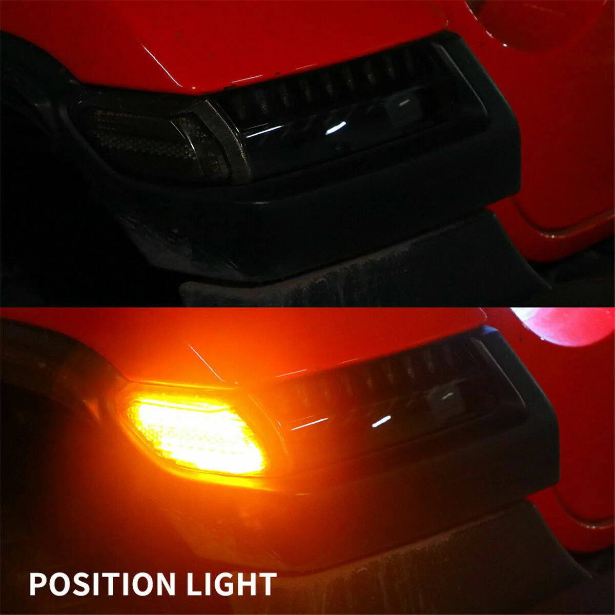 Pair LED Fender Lights for Jeep Wrangler JL 2018-2024 Sequential DRL Turn Signal - Image 7