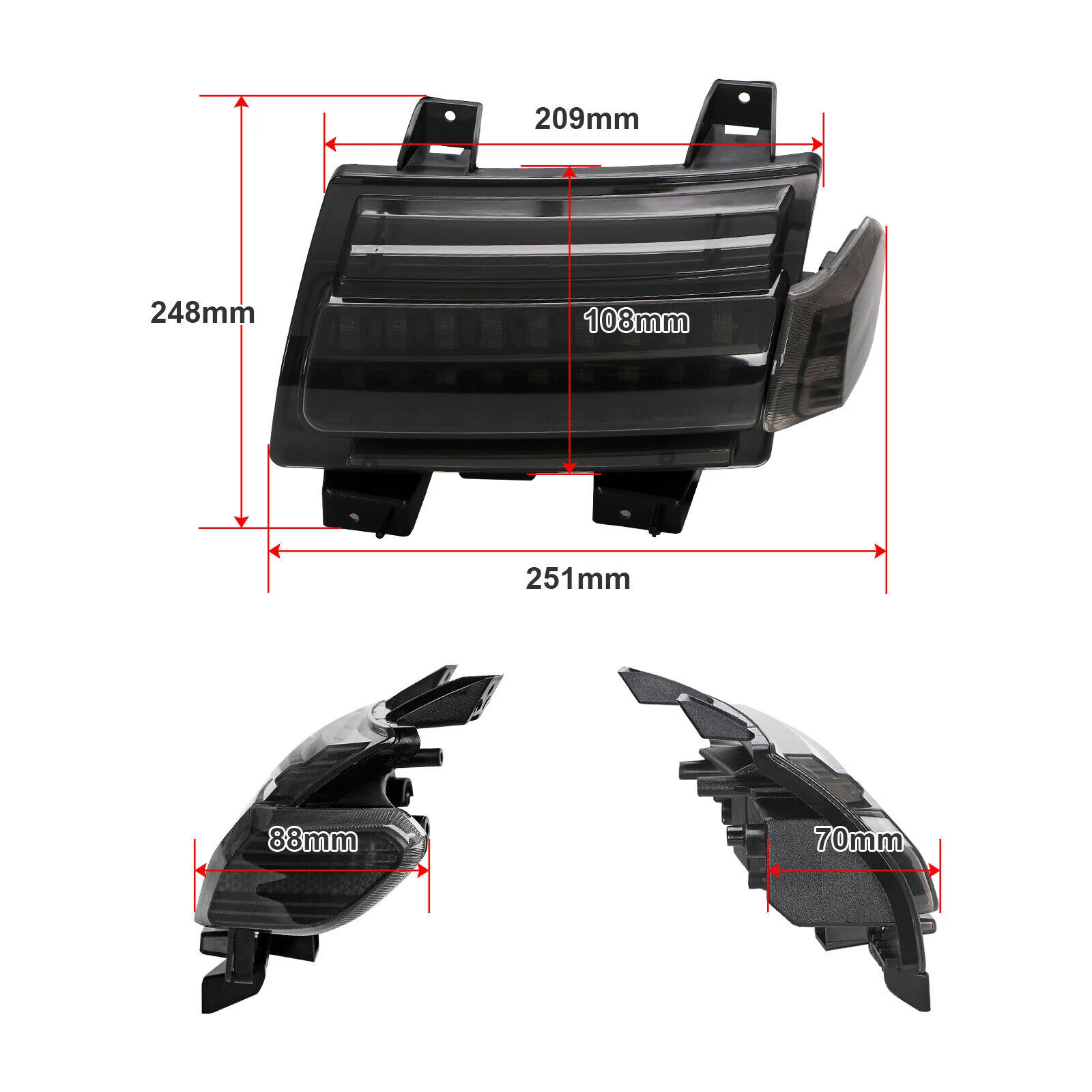 Pair LED Fender Lights for Jeep Wrangler JL 2018-2024 Sequential DRL Turn Signal - Image 8