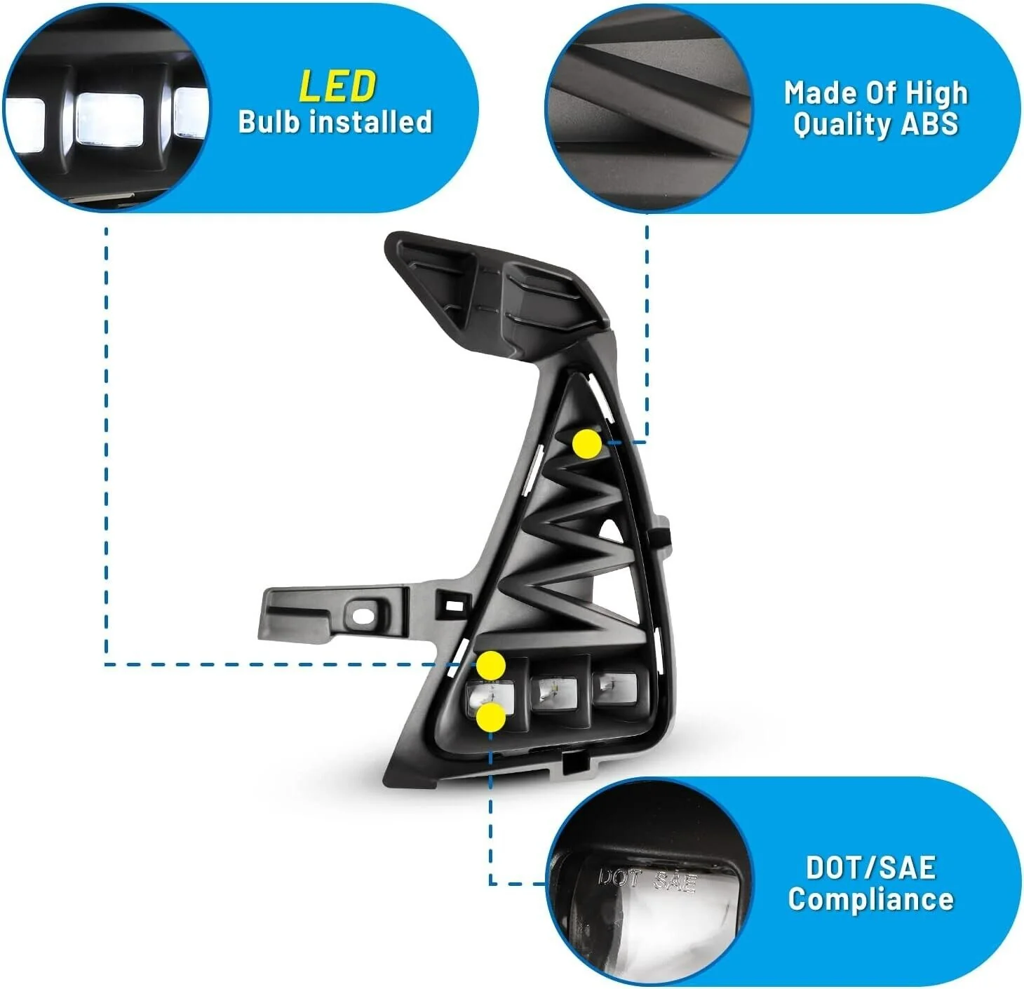 Pair LED Fog Lights For 2017-2020 Lexus IS200 IS300 IS350 Driving Bumper Lamps - Image 3