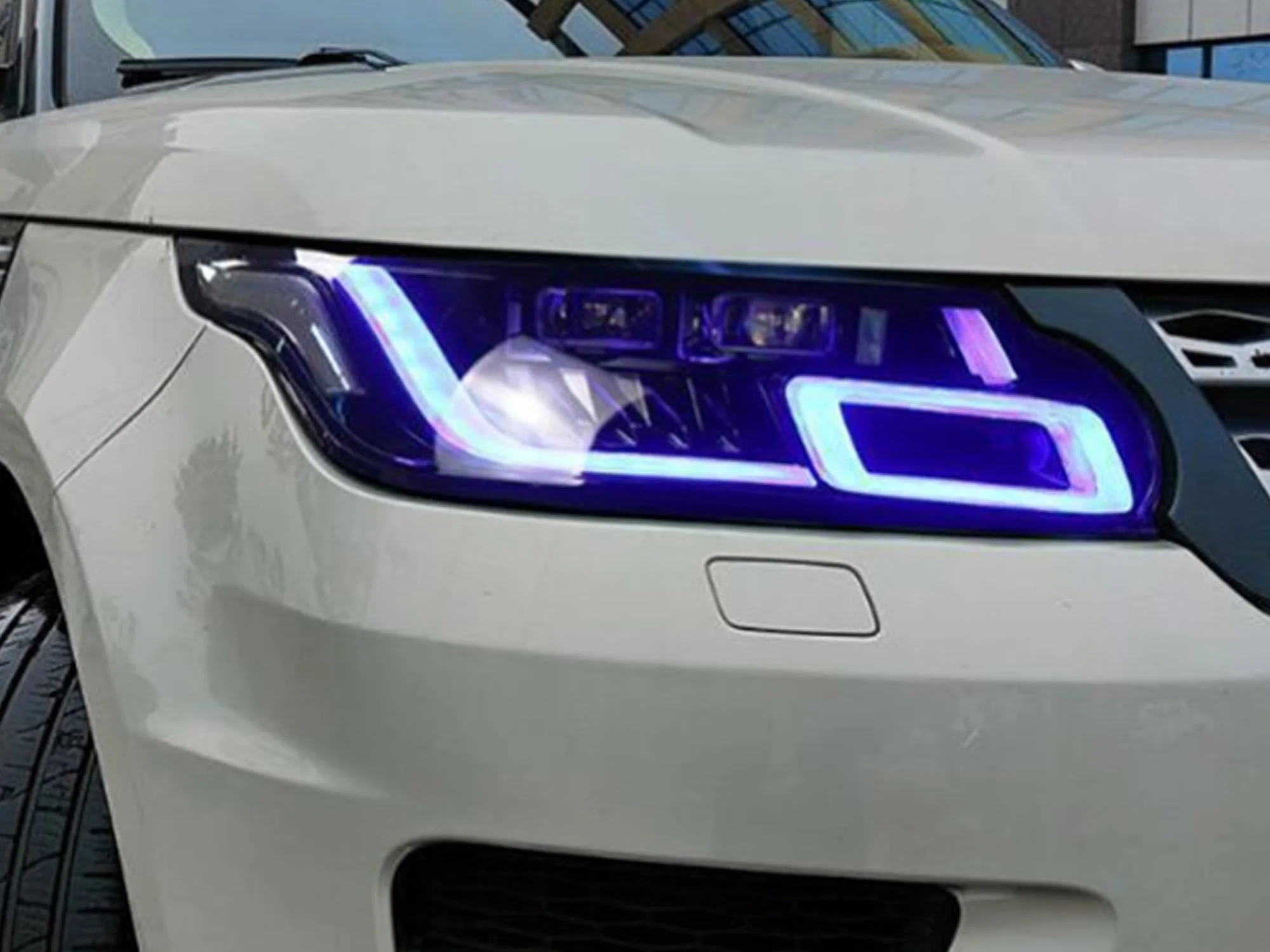 Pair LED Headlight Assembly For Land Rover Range Rover Sport 2014-2017 - Image 4