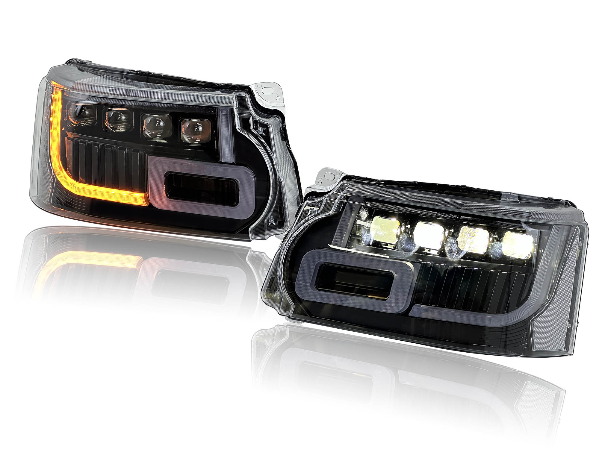 Pair LED Headlight Assembly Front Lamps For Land Rover Range Rover Sport 2010-2013 - Image 10