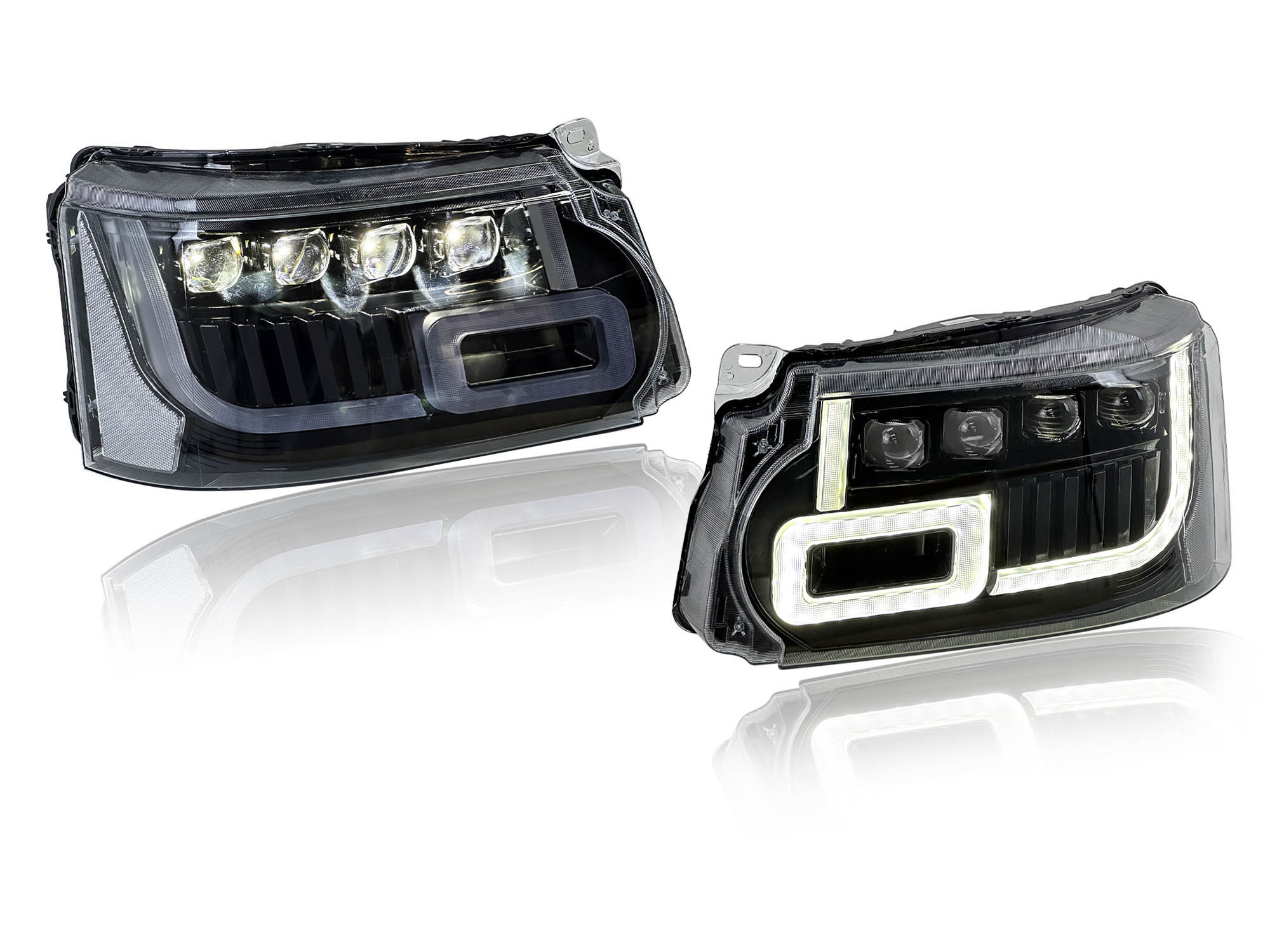 Pair LED Headlight Assembly Front Lamps For Land Rover Range Rover Sport 2010-2013 - Image 11