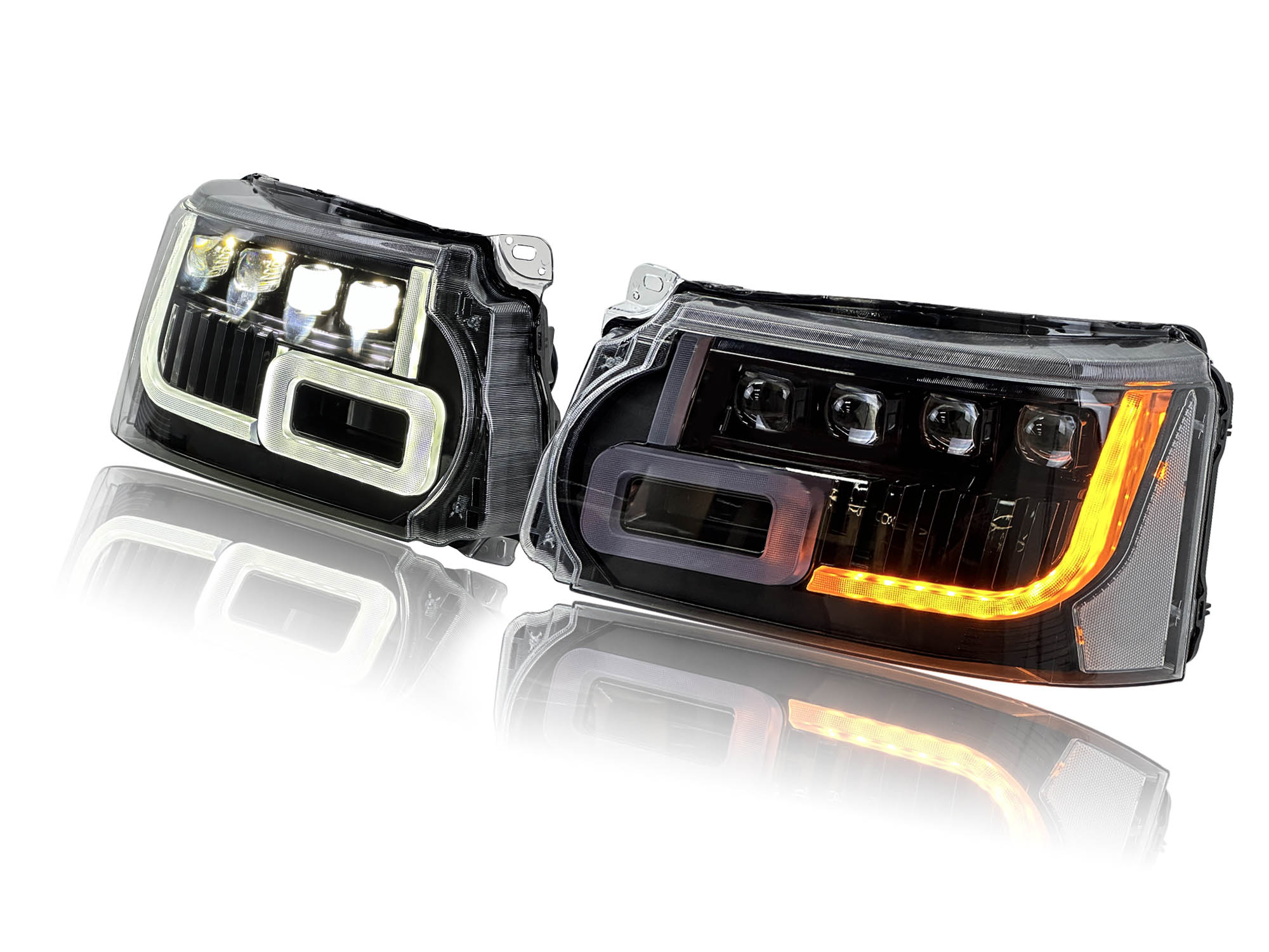 Pair LED Headlight Assembly Front Lamps For Land Rover Range Rover Sport 2010-2013 - Image 9