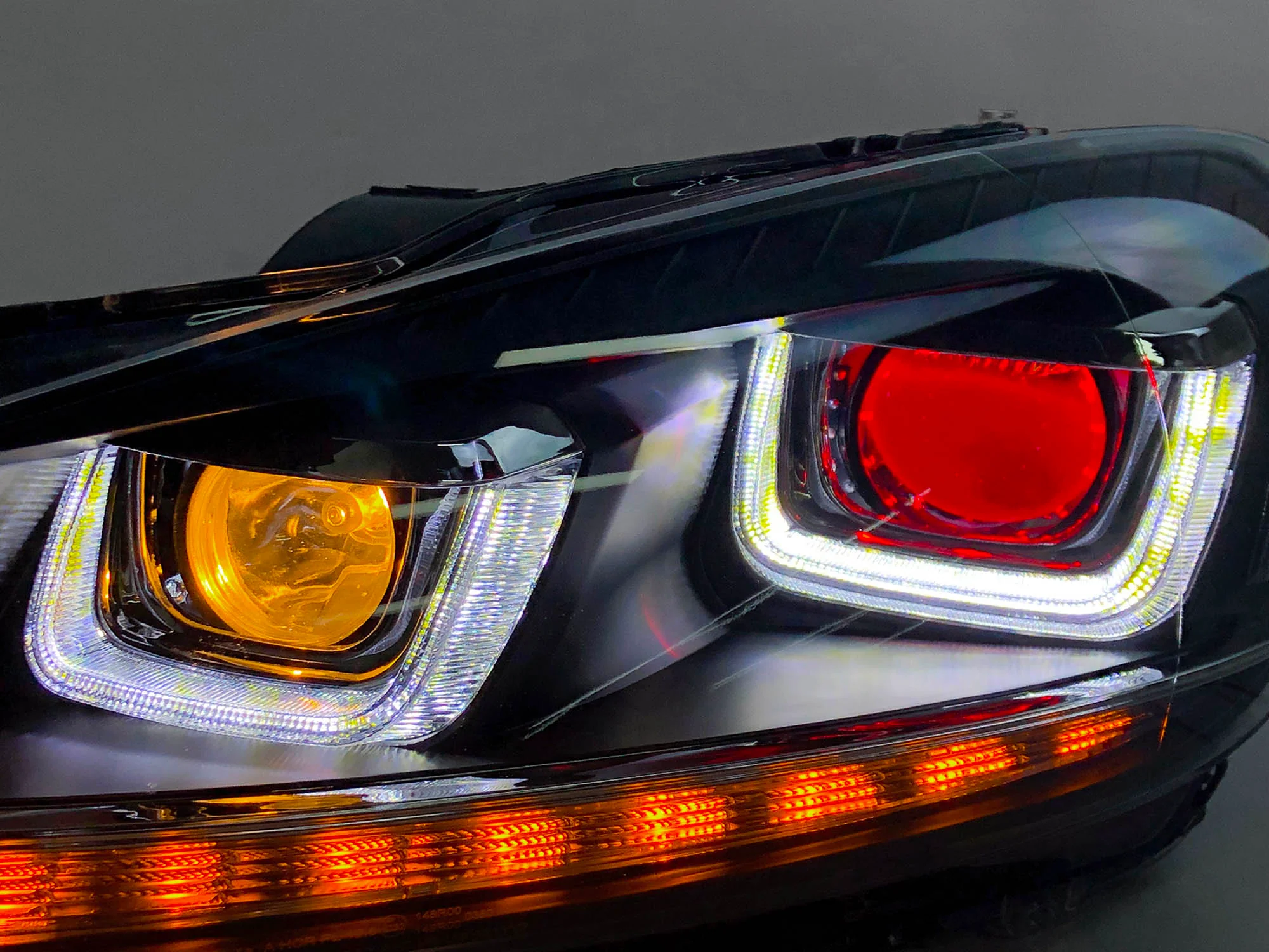Pair LED Headlights Demon Head Lamps Sequential for VW Volkswagen Golf6 MK6 TDI TSI GTD LPG 2010-2013 - Image 10