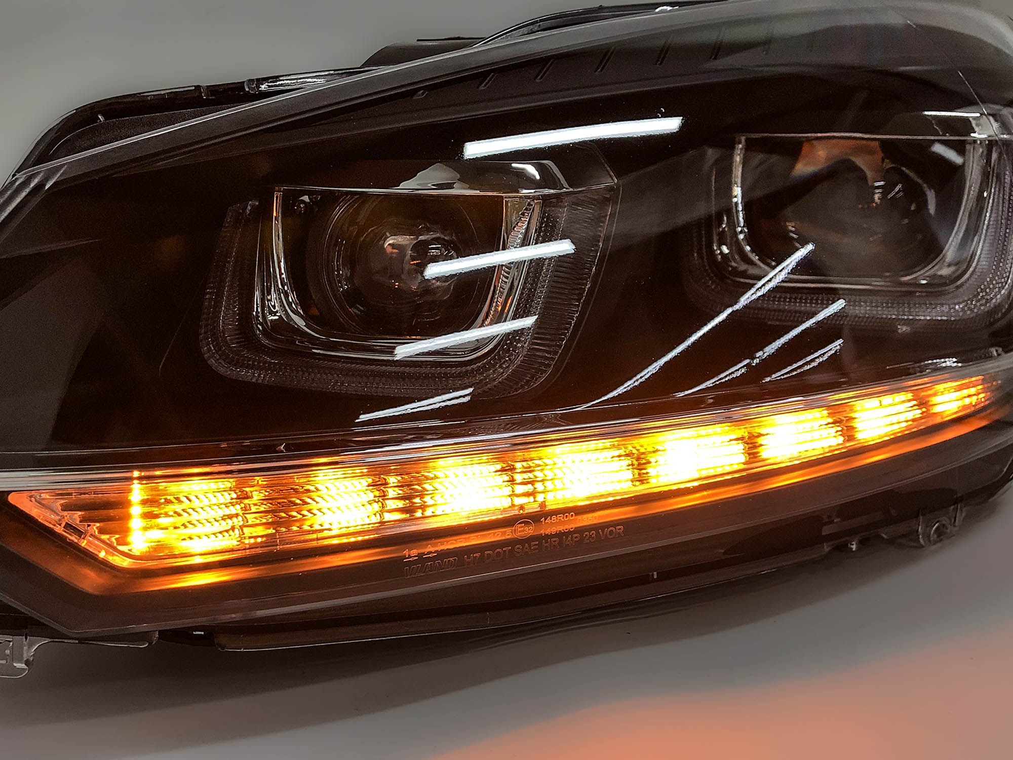Pair LED Headlights Demon Head Lamps Sequential for VW Volkswagen Golf6 MK6 TDI TSI GTD LPG 2010-2013 - Image 14