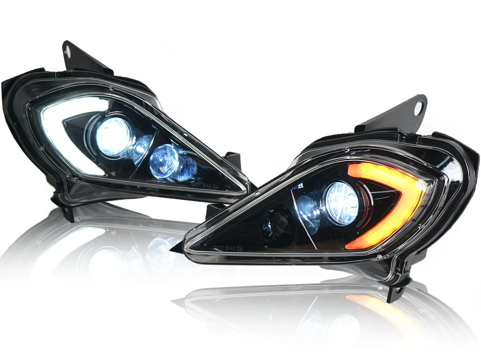 Pair LED Headlights Set For YAMAHA RAPTOR YFZ 450 700 700R YFM 250 350 2006-2025 - Image 4