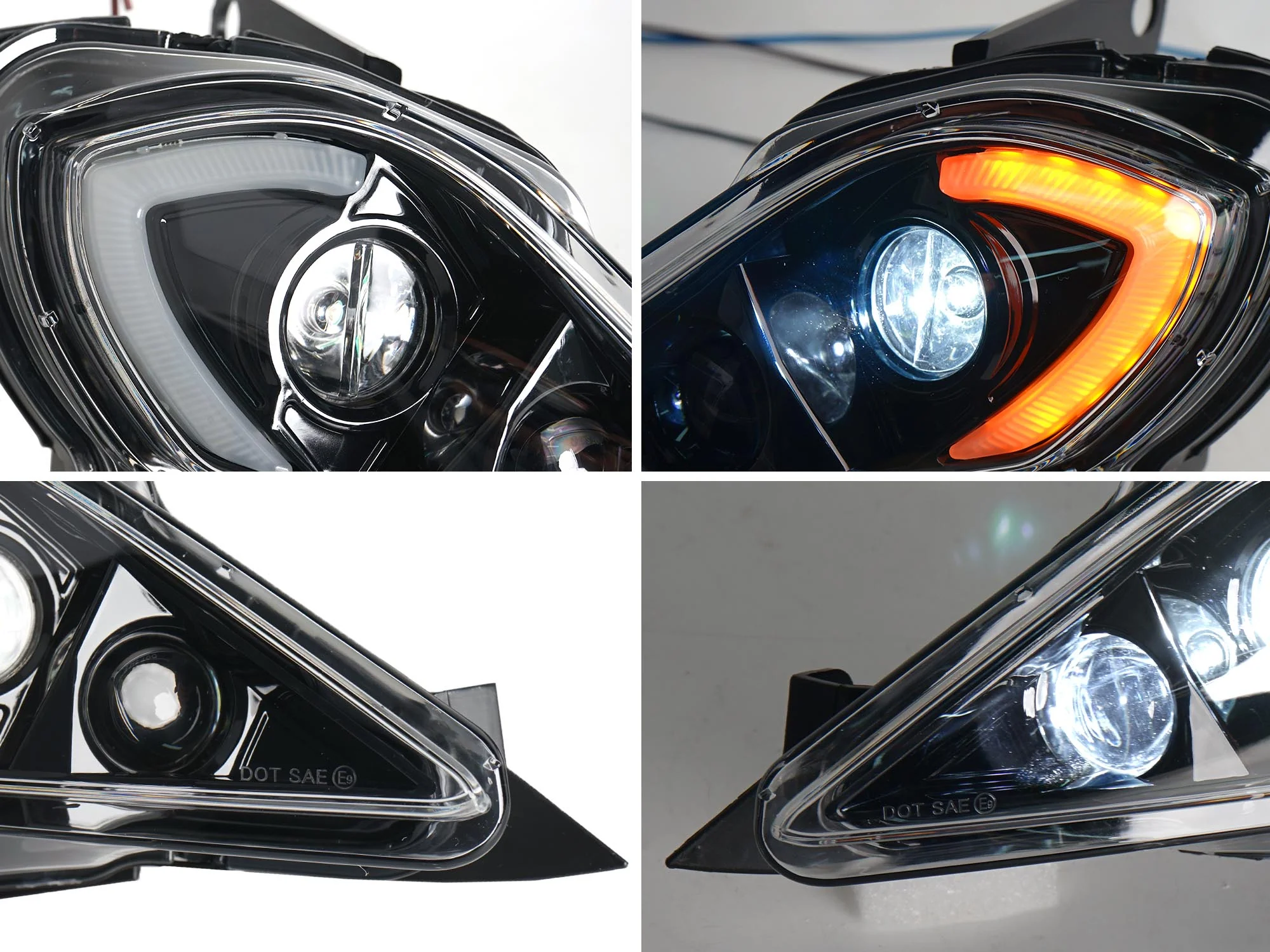 Pair LED Headlights Set For YAMAHA RAPTOR YFZ 450 700 700R YFM 250 350 2006-2025 - Image 5