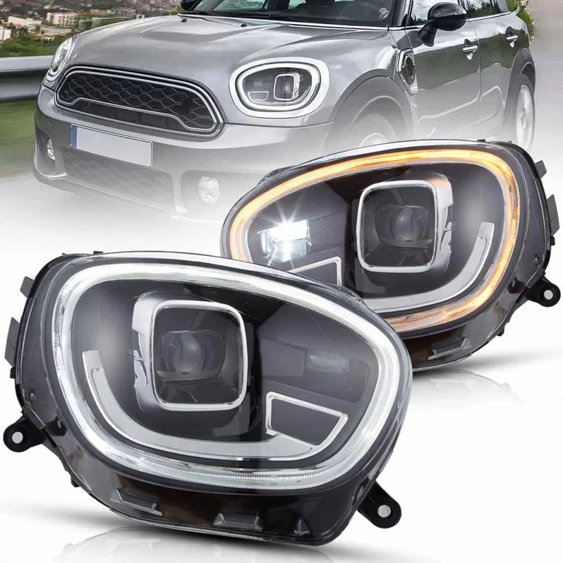 Pair LED Headlights w/ Animated DRL For Mini Cooper Countryman F60 2017–2020 - Image 4