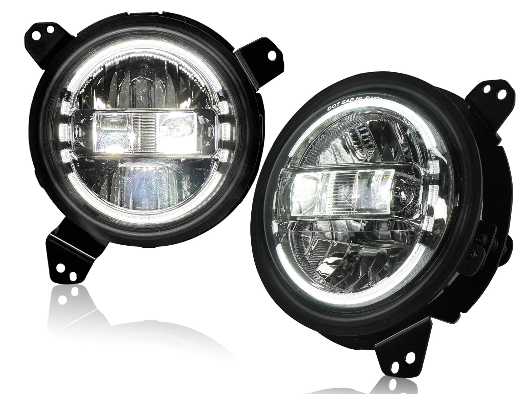 Pair LED Headlights with Halo DRL Turn Signal Fit For Jeep Wrangler JL Gladiator JT 2018-2024 - Image 11