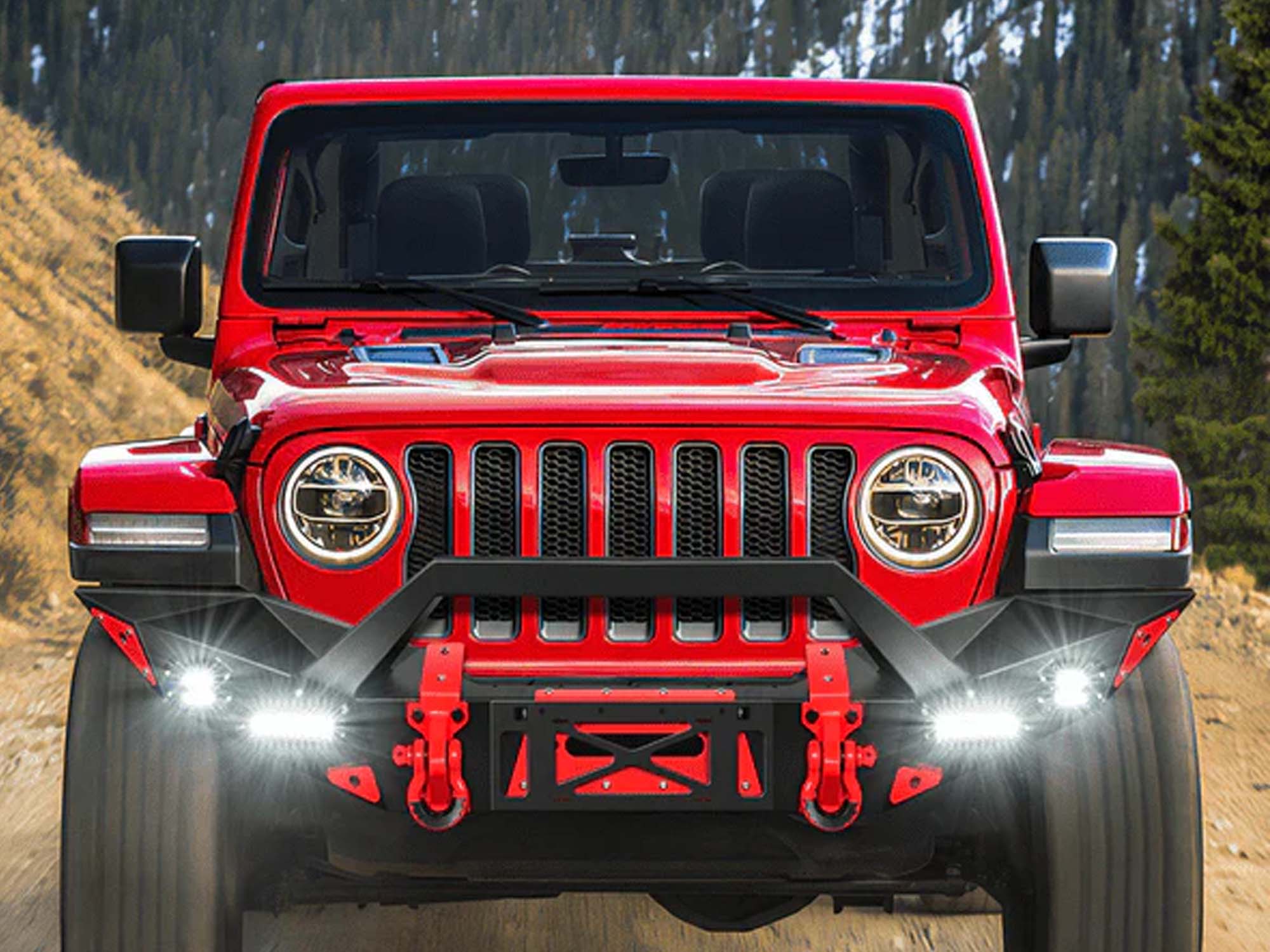 Pair LED Headlights with Halo DRL Turn Signal Fit For Jeep Wrangler JL Gladiator JT 2018-2024 - Image 2