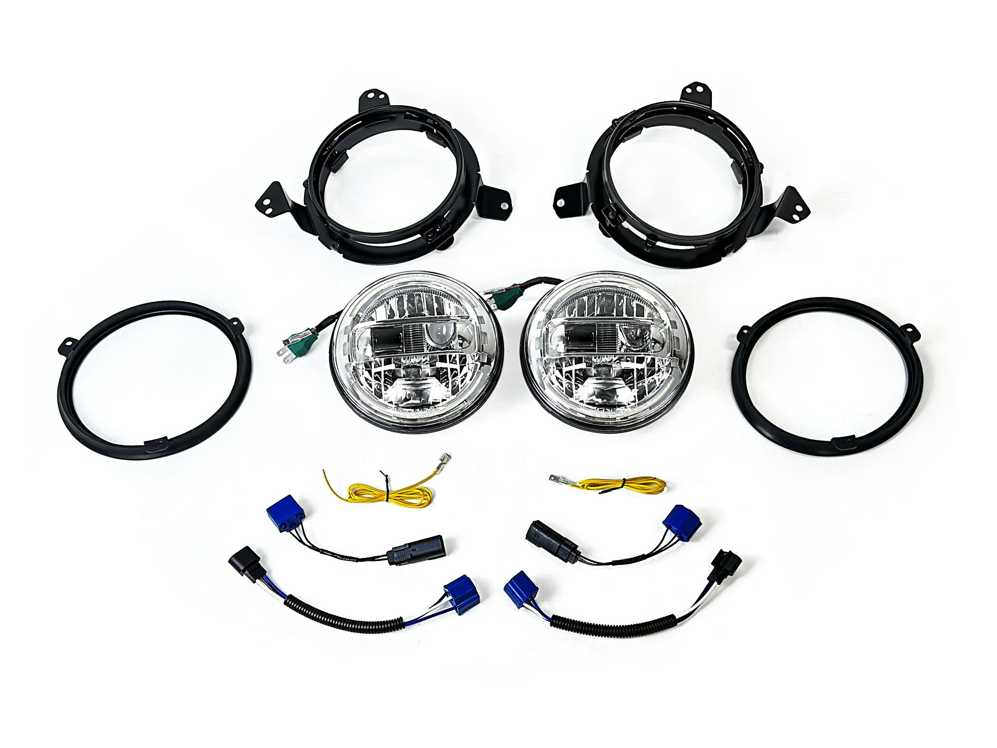 Pair LED Headlights with Halo DRL Turn Signal Fit For Jeep Wrangler JL Gladiator JT 2018-2024 - Image 3