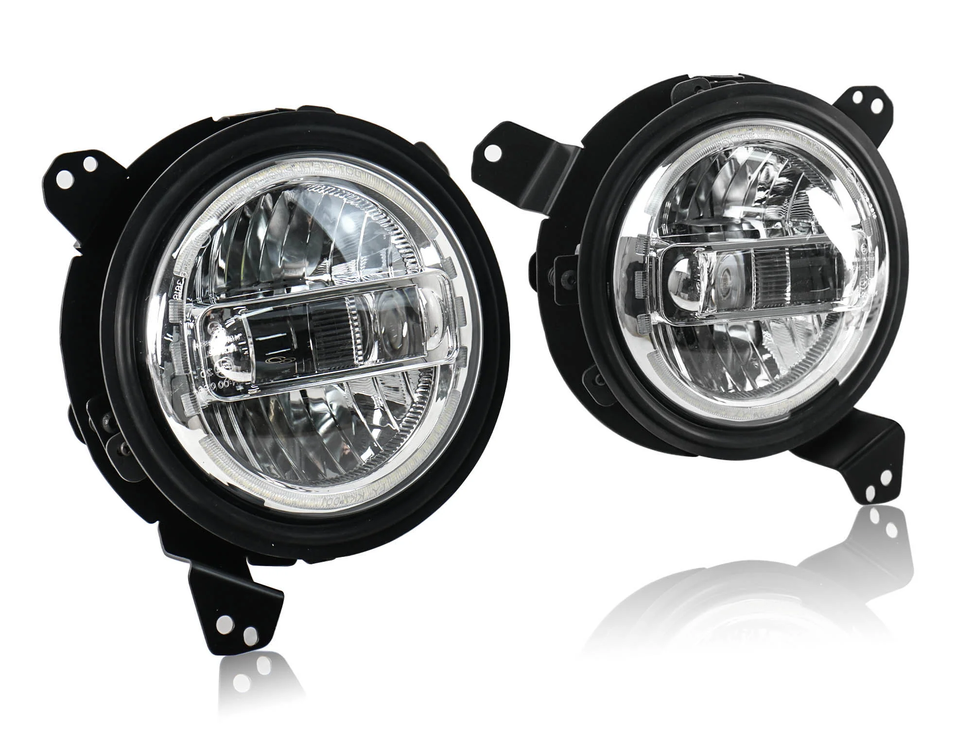 Pair LED Headlights with Halo DRL Turn Signal Fit For Jeep Wrangler JL Gladiator JT 2018-2024 - Image 5