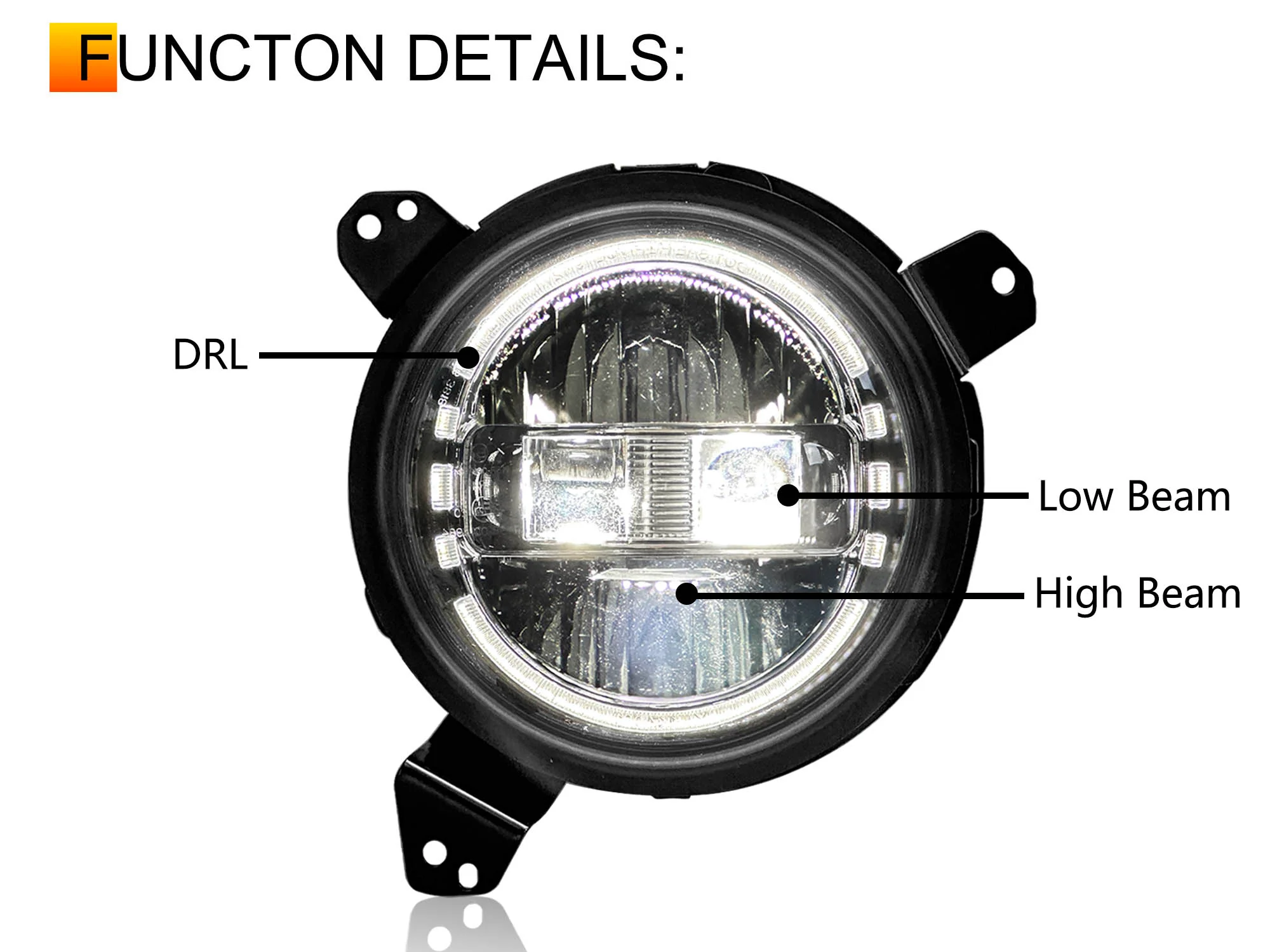 Pair LED Headlights with Halo DRL Turn Signal Fit For Jeep Wrangler JL Gladiator JT 2018-2024 - Image 9