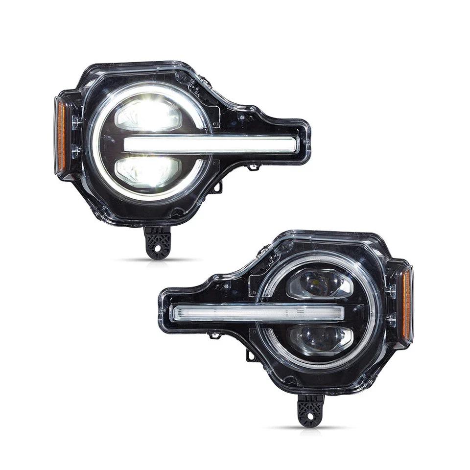 Pair LED Projector Headlights w/ DRL For 2021–2024 Ford Bronco 2/4 Door - Image 4