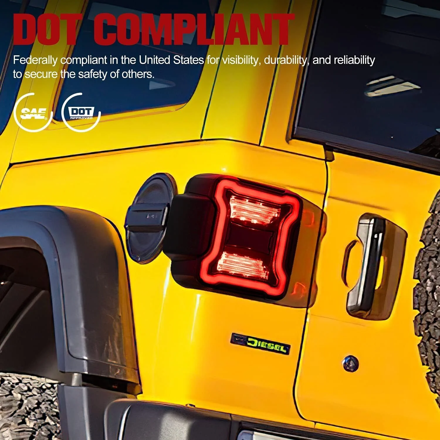 Pair Smoked Led Tail Lights w/Running Turn Signal For Jeep 2018-2024 Wrangler JL JLU - Image 3