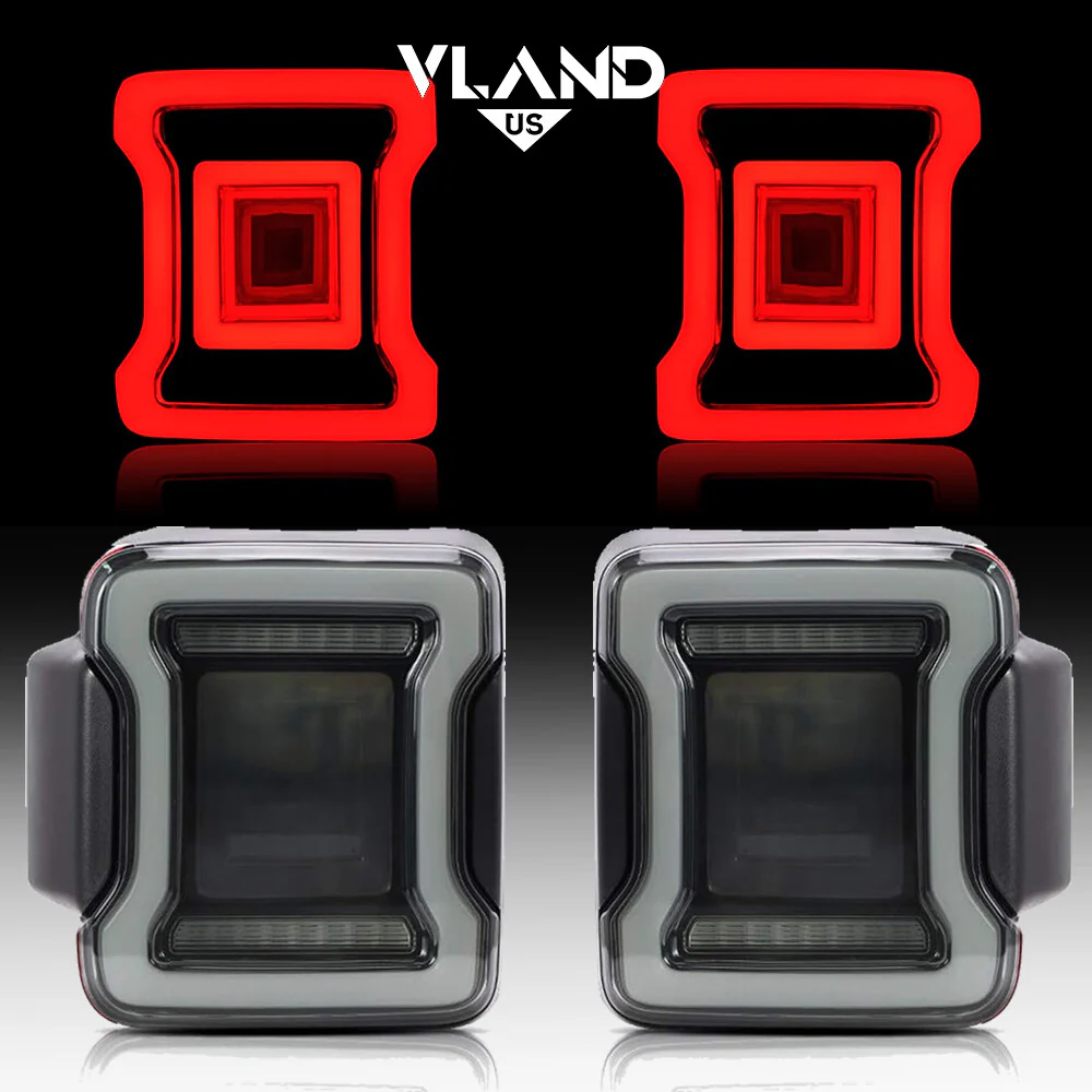 2x LED Tail Lights Assembly For 2018-2026 Jeep Wrangler W/Start-up Animation