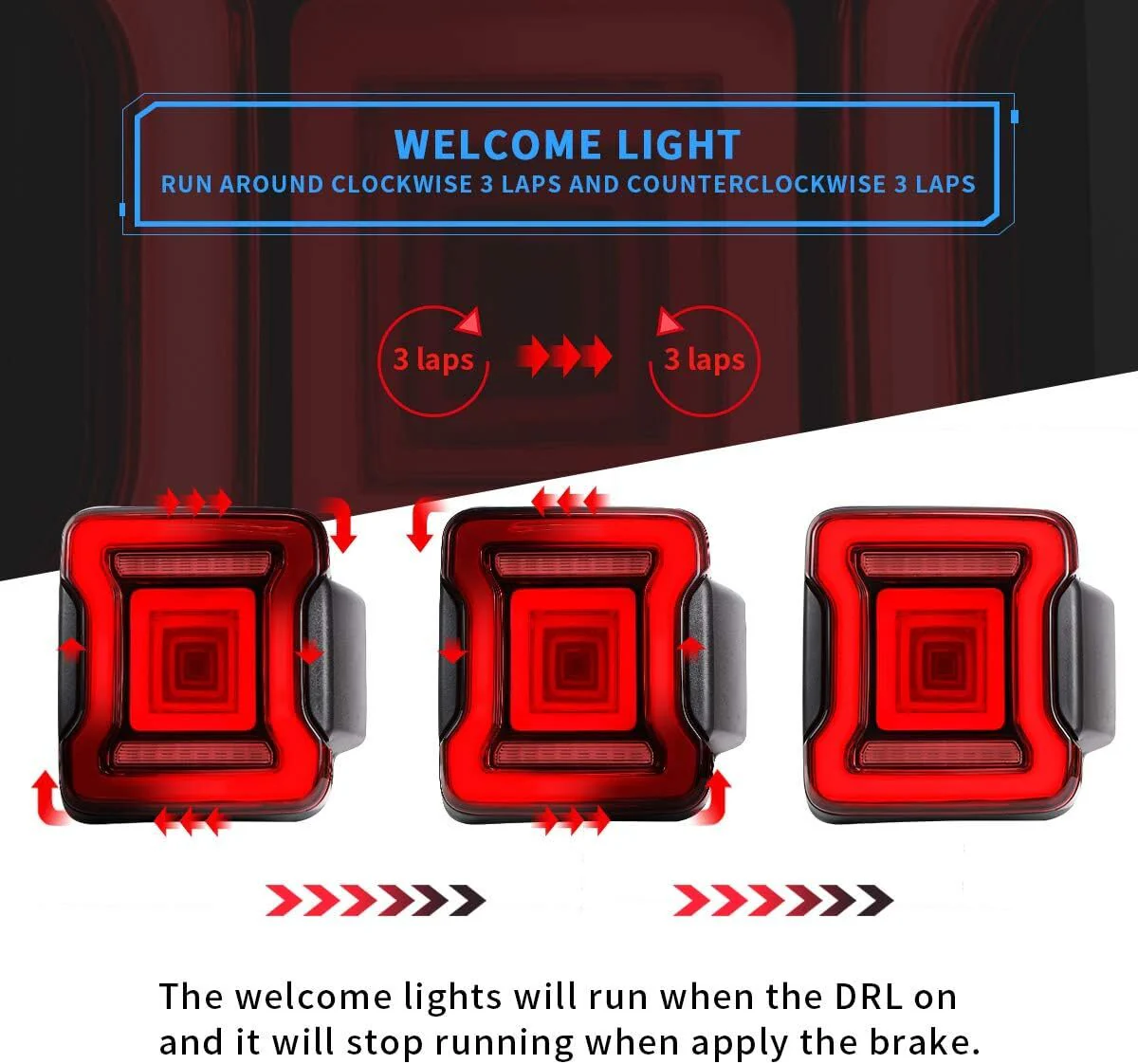 2x LED Tail Lights Assembly For 2018-2026 Jeep Wrangler W/Start-up Animation - Image 14