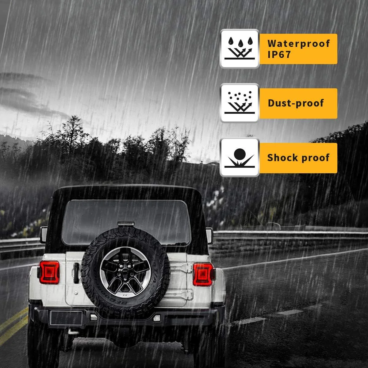 2x LED Tail Lights Assembly For 2018-2026 Jeep Wrangler W/Start-up Animation - Image 16