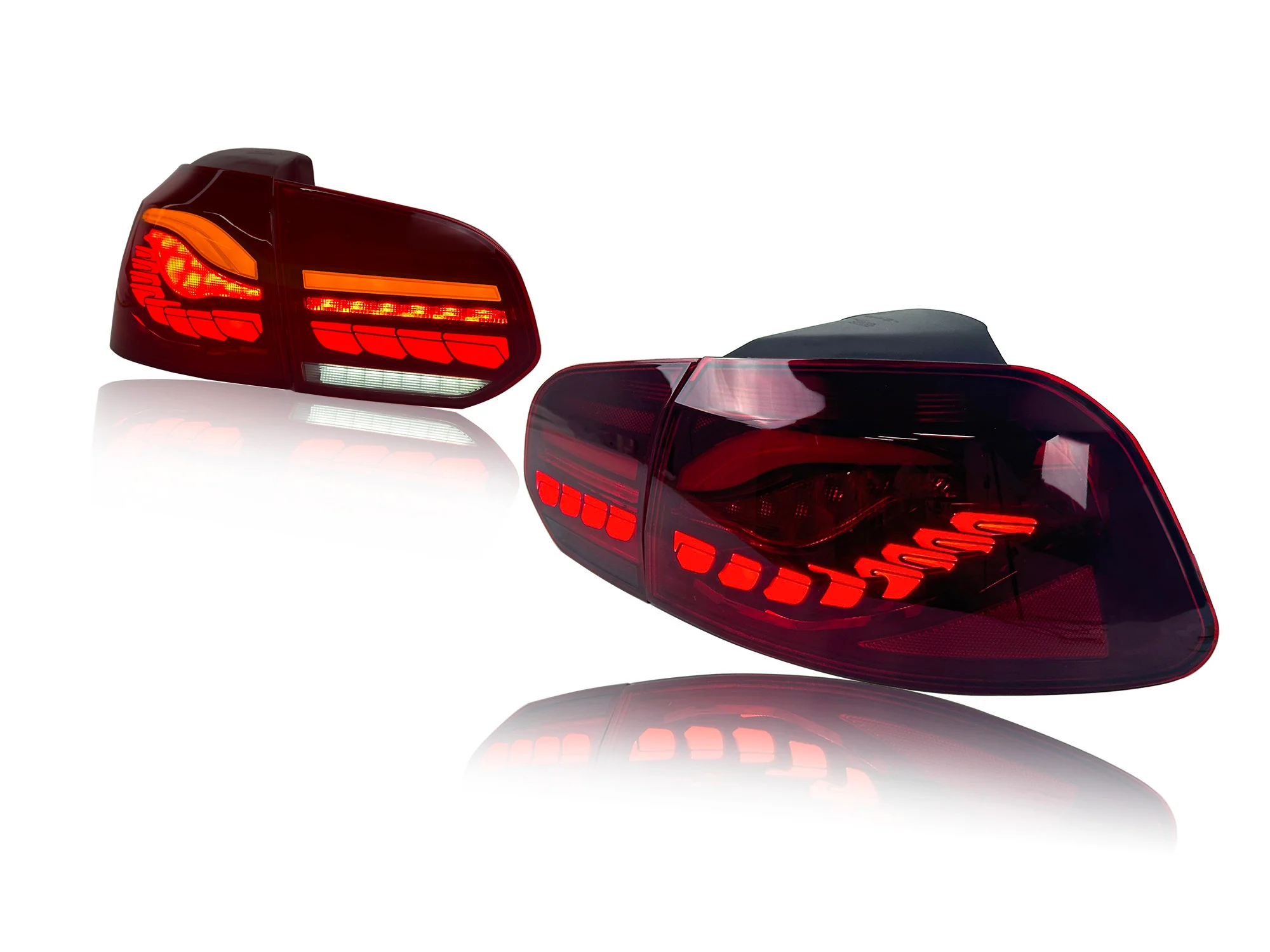 Pair Smoked/Red LED Tail Lights For VW Golf 6 MK6 2009-2013 w/Sequential - Image 6