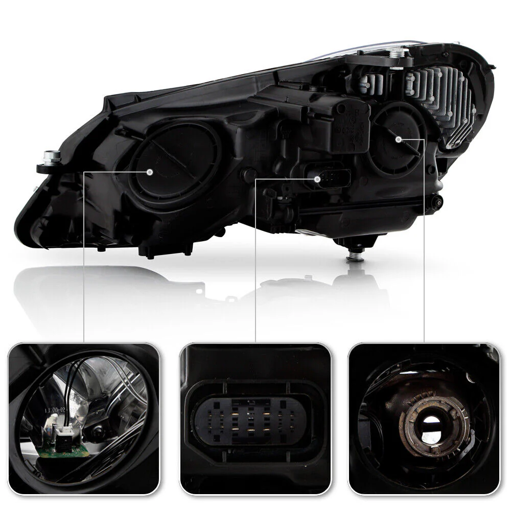 Passenger Right Side For 2010-2013 Mercedes Benz W212 E350 E550 HID w/AFS Projector Headlight - Image 4