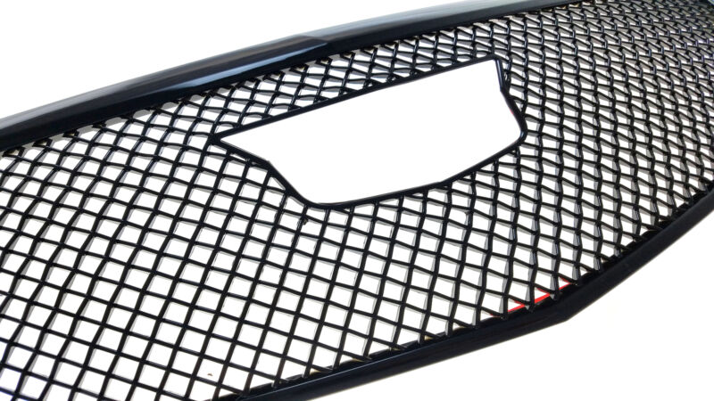 Gloss Black Honeycomb Front Bumper Mesh Grille Overlay for 15-19 Cadillac ATS - Image 10