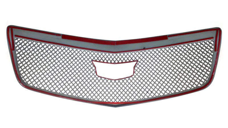 Gloss Black Honeycomb Front Bumper Mesh Grille Overlay for 15-19 Cadillac ATS - Image 11