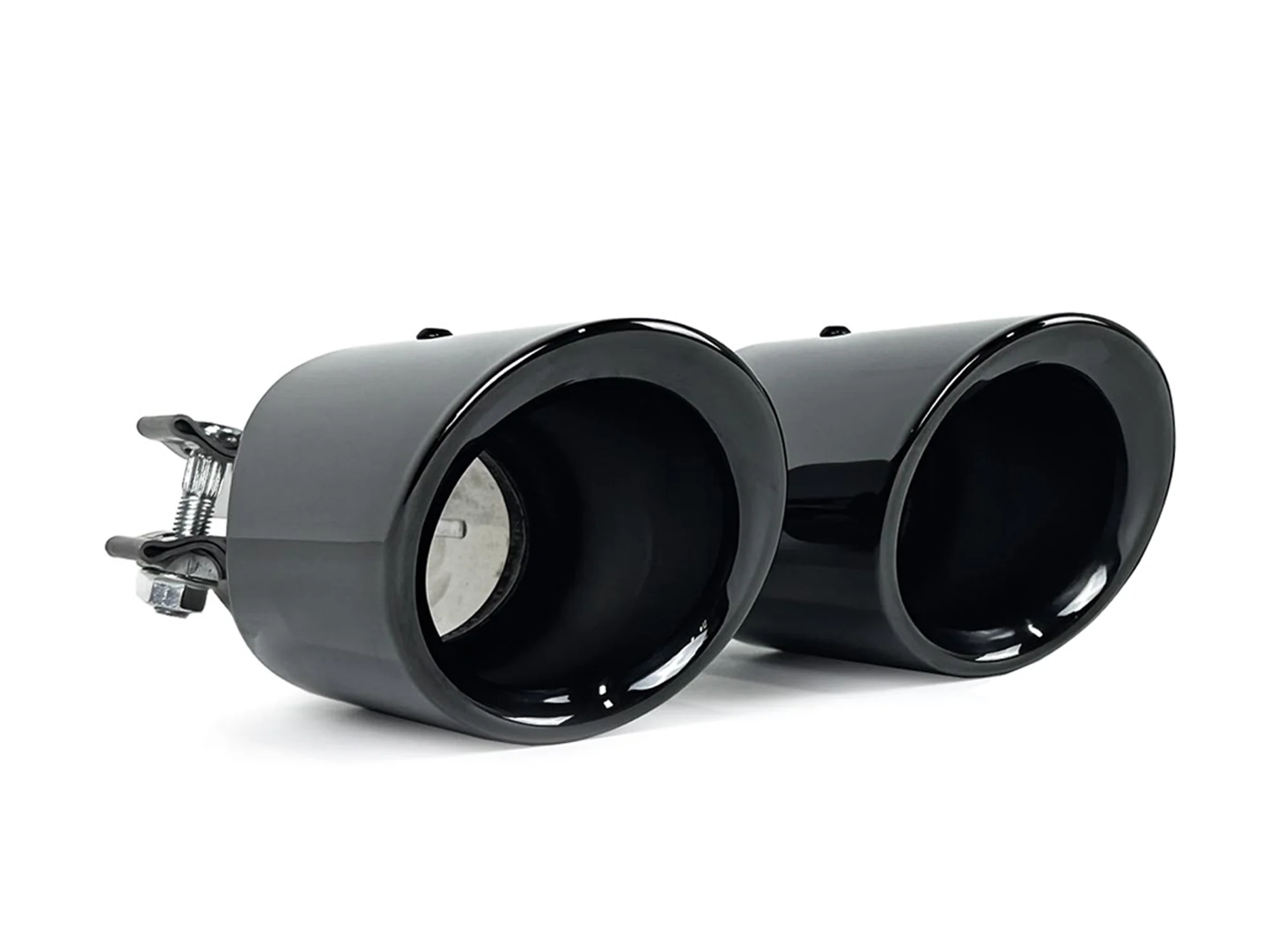 Universale 2.5'' Exhaust Muffler Tips Chrome / Black for Porsche - Image 8