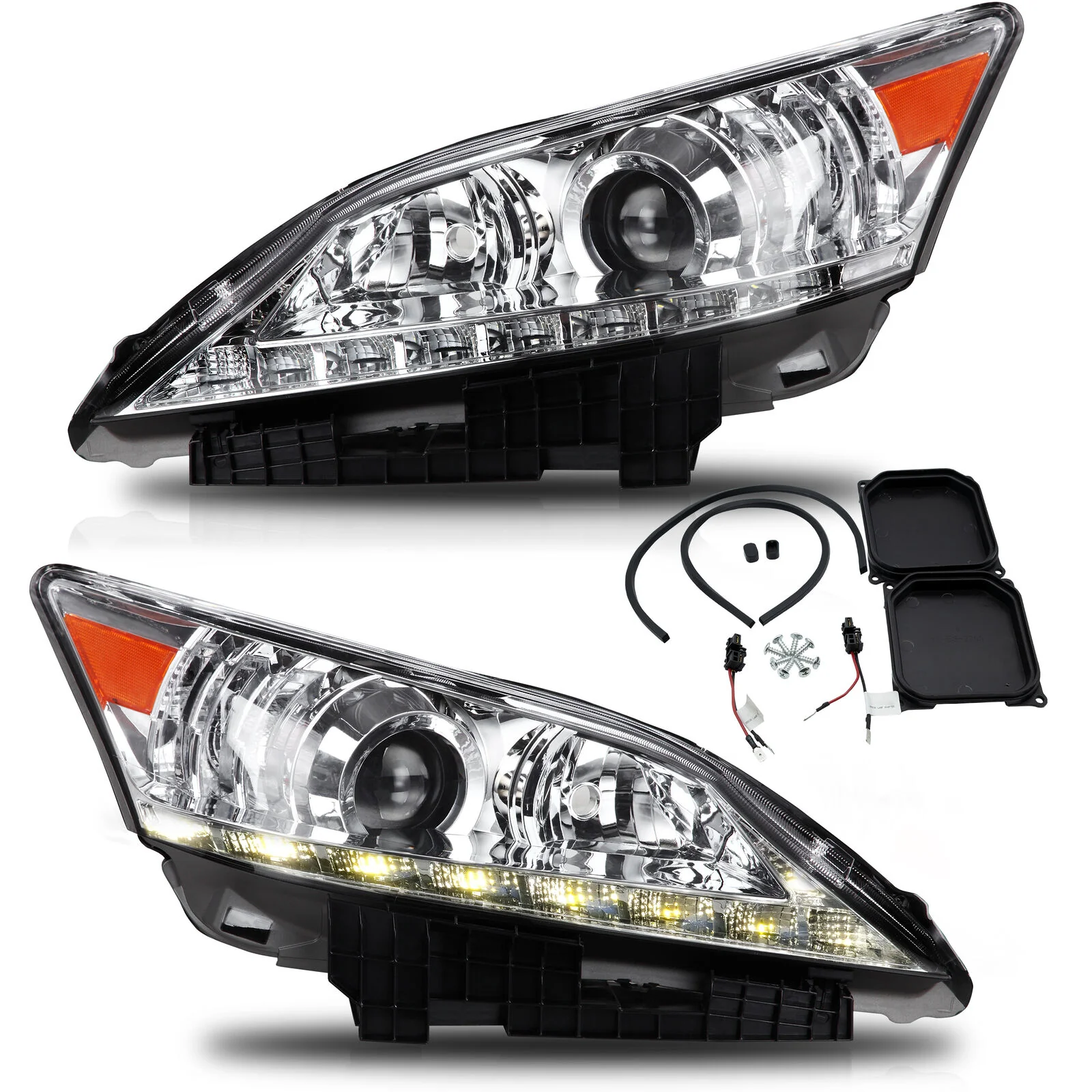 Projector Headlights For 2010 2011 2012 Lexus ES350 Xenon AFS Front Lamps