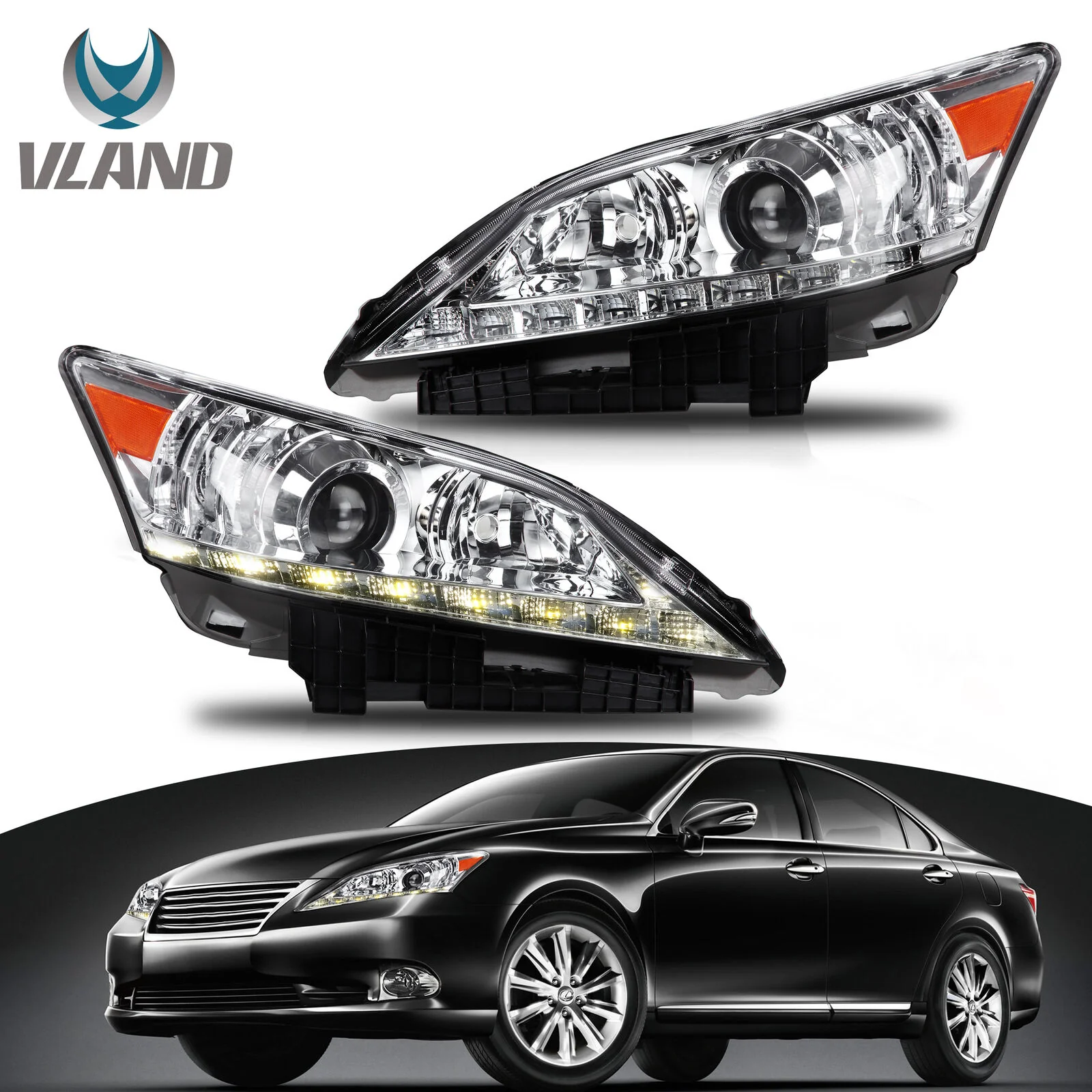 Projector Headlights For 2010 2011 2012 Lexus ES350 Xenon AFS Front Lamps - Image 5