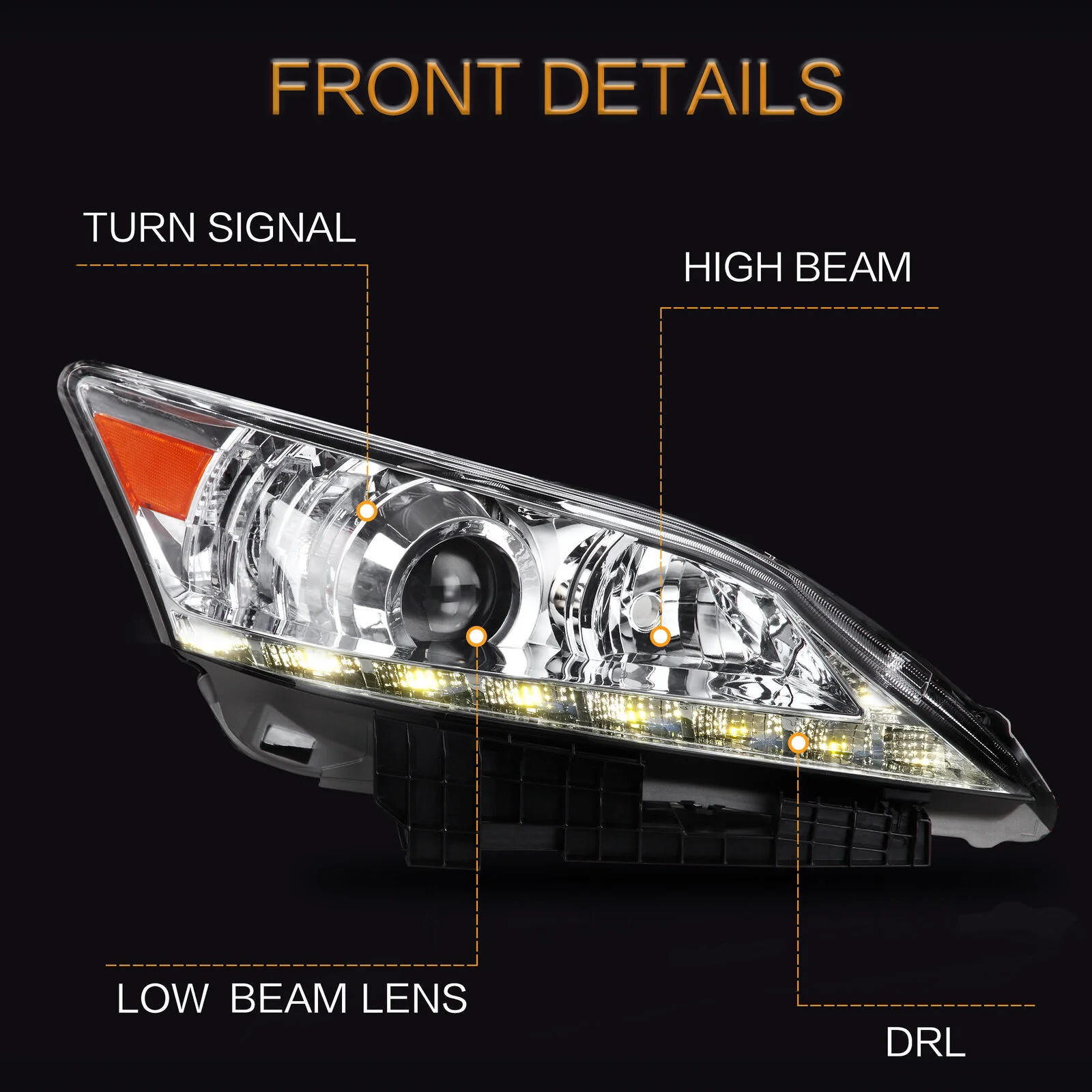 Projector Headlights For 2010 2011 2012 Lexus ES350 Xenon AFS Front Lamps - Image 7