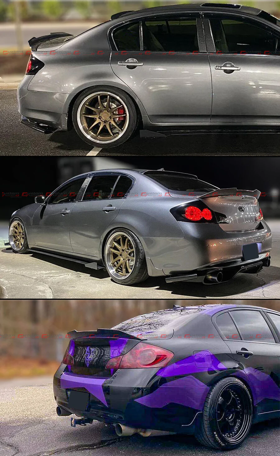 PSM Style Carbon Fiber High Kick Duckbill Trunk Spoiler for 2007–2015 Infiniti G35 G37 Q40 Sedan - Image 6